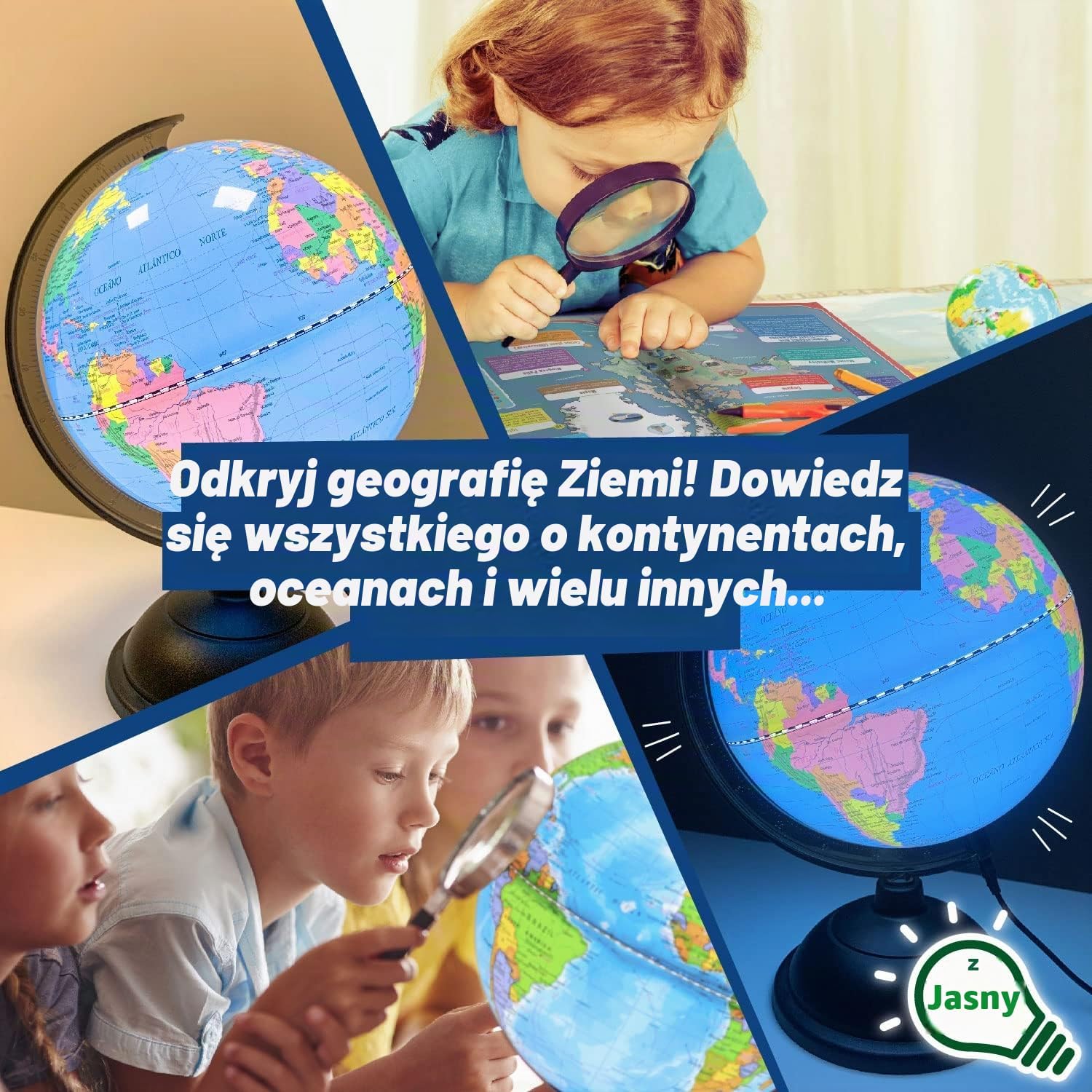 Thumbnail 5 de Science4you podświetlany globus dla dzieci 20 cm z atlasem i grami geograficznymi