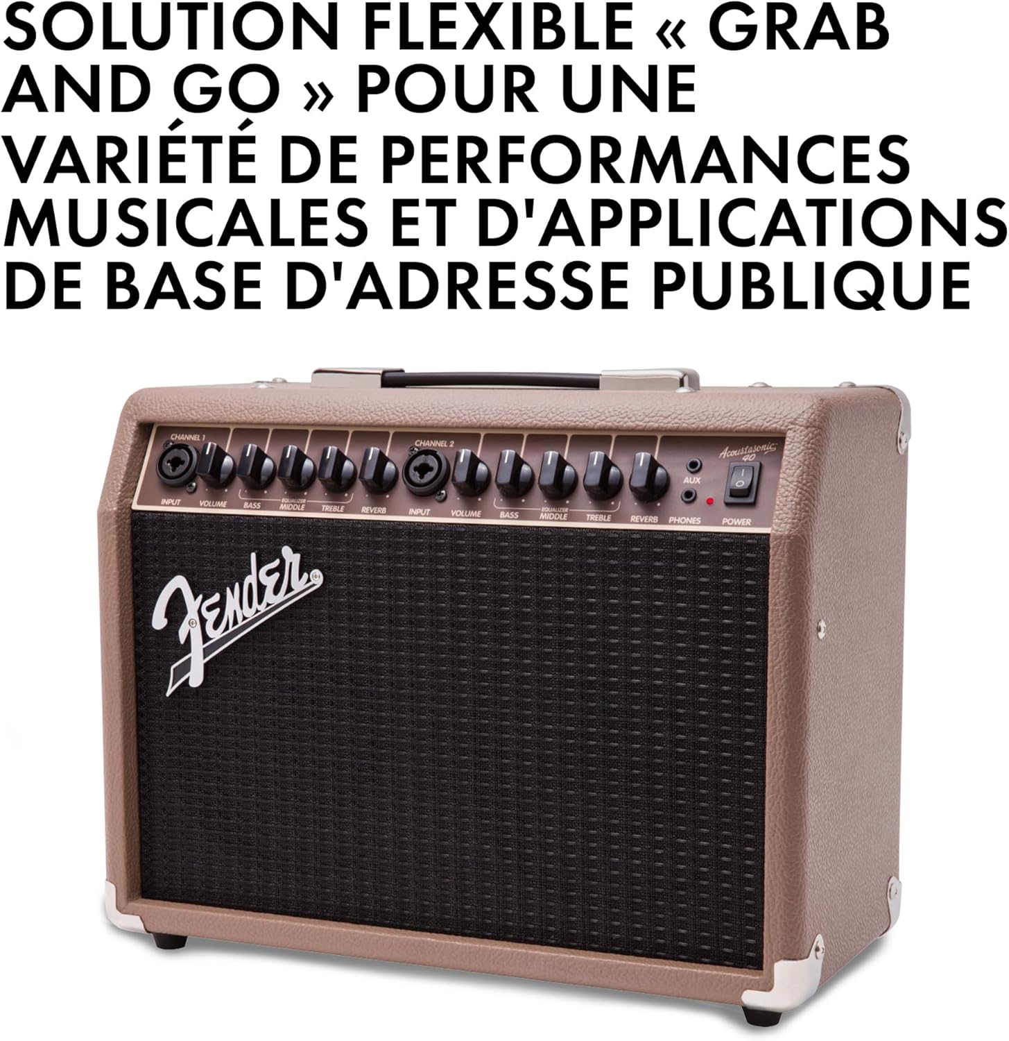 Thumbnail 3 de Fender Acoustasonic 40 (230 V UK) – ampli combo 40 W avec réverbération et entrées pour guitare électro-acoustique & micro