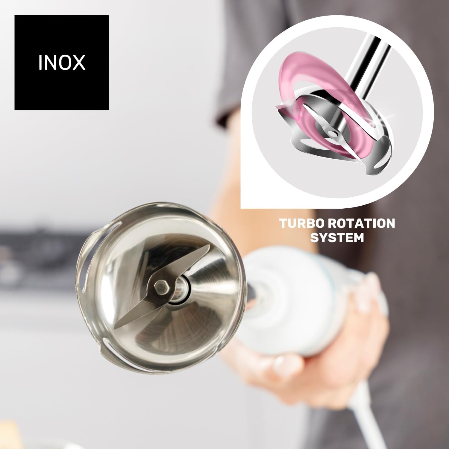 Detalle de Taurus Robot 1000 INOX 1000 W batidora mano