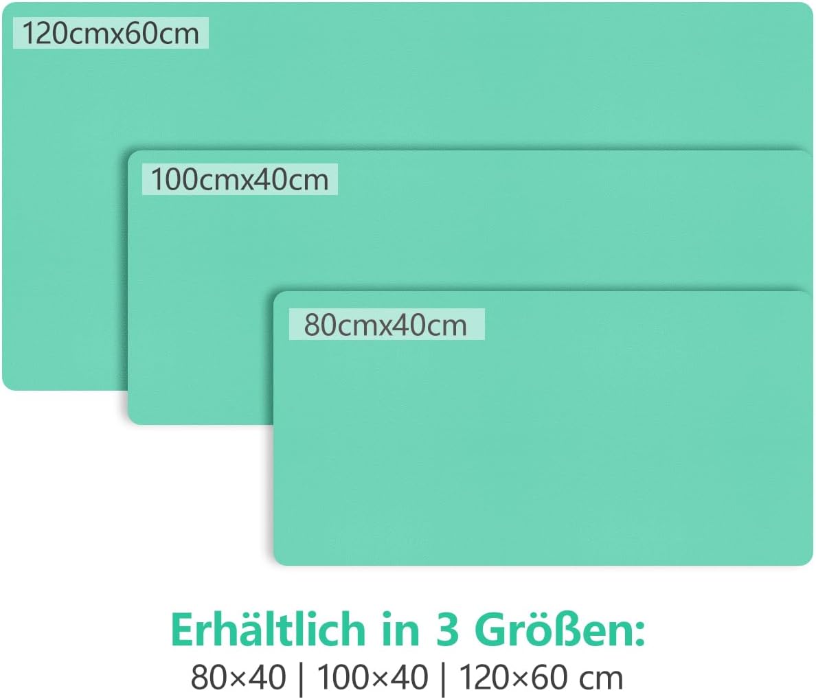 Thumbnail 1 de Zindoo Schreibtischunterlage Aqua Grün 120x60 cm