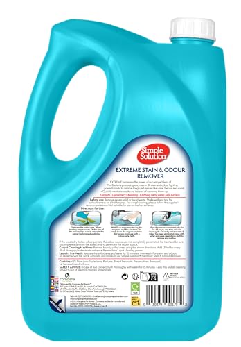 Detalle de Simple Solution Eliminador Extremo de Manchas y Olores de Mascotas — Limpiador enzimático 4 L
