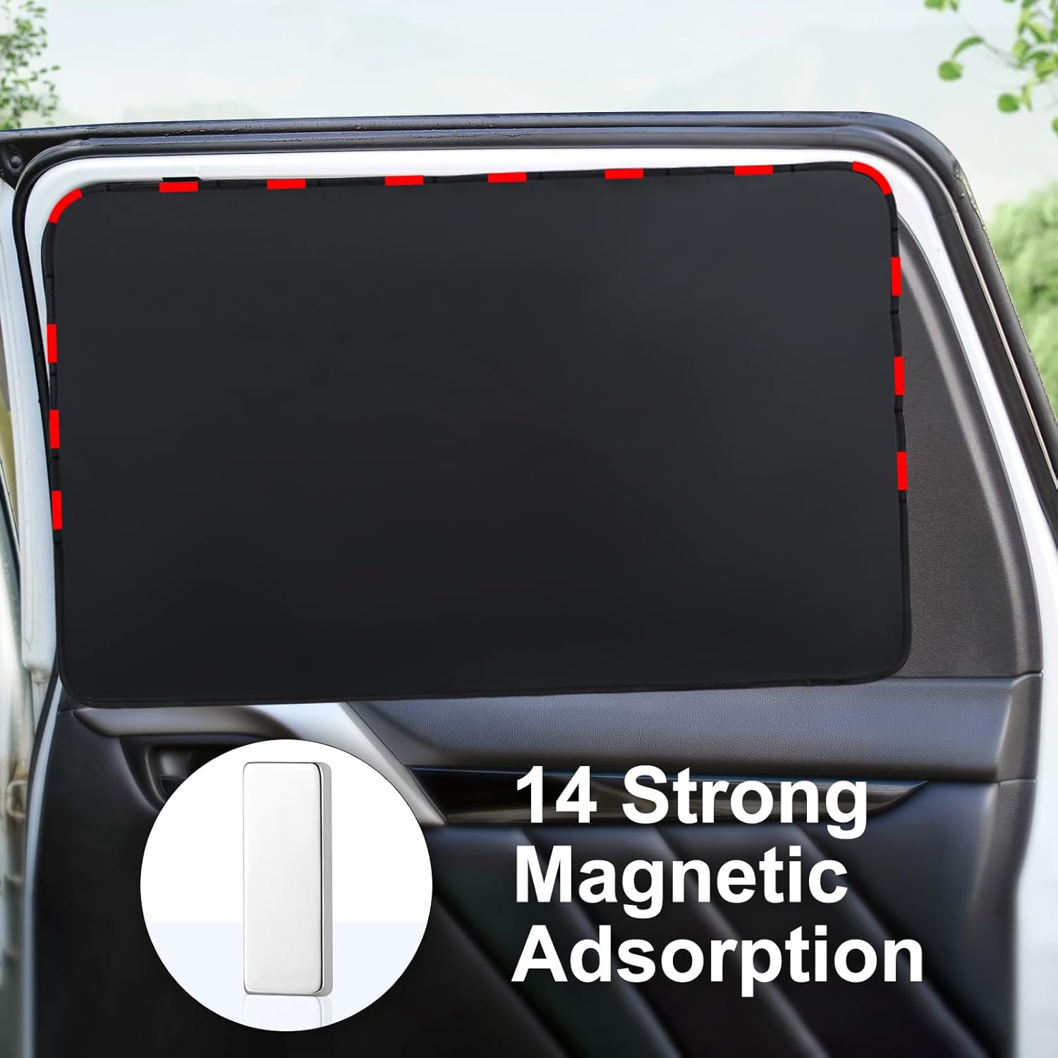Thumbnail 3 de ZATOOTO magnetischer Sonnenschutz für Auto – Sichtschutzfenster, UV-Schutz, Silber, für Camping