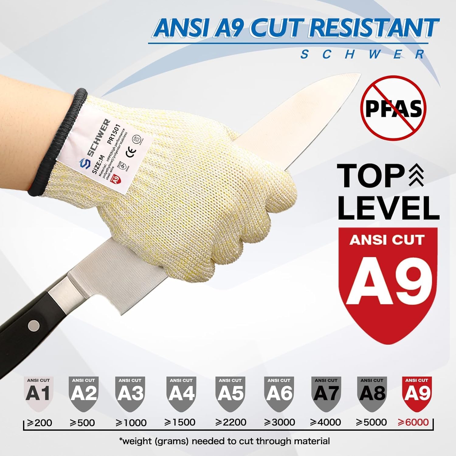 Thumbnail 1 de Schwer Guantes protección corte NIVEL A9 🧤