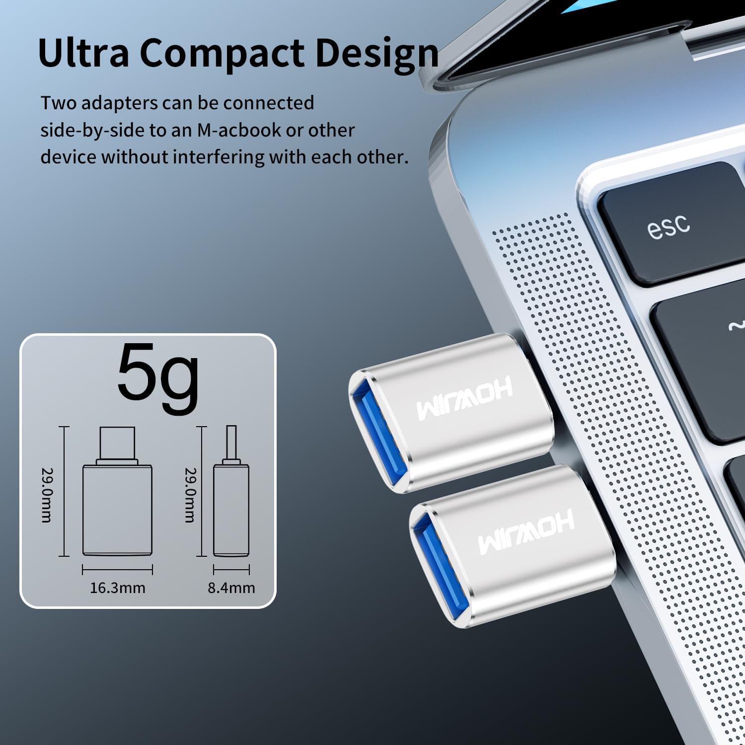 Detalle 1 de HOWJIM USB C auf USB Adapter 10 Gbps