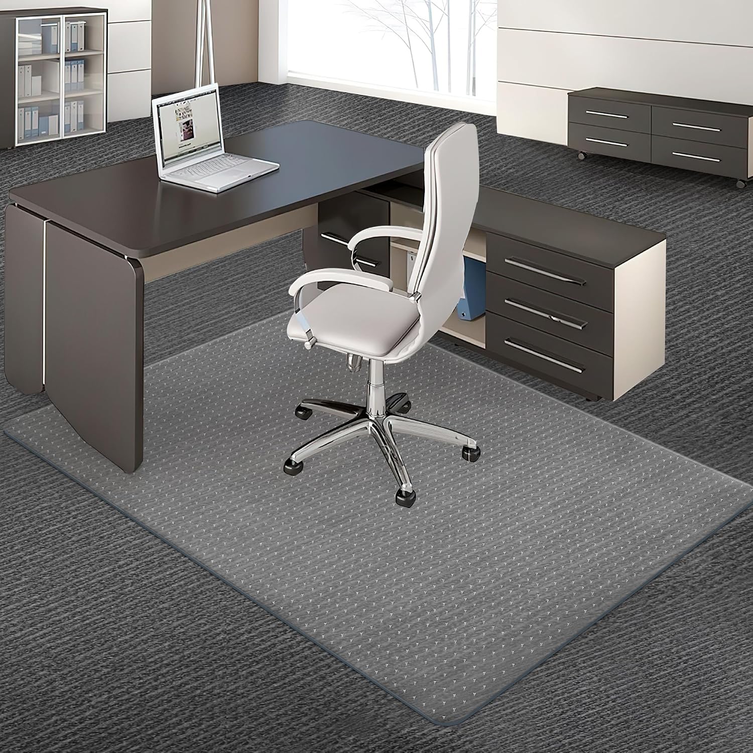 Detalle de BesWin 44" x 58" Clear PVC Chair Mat for Low-Pile Carpet