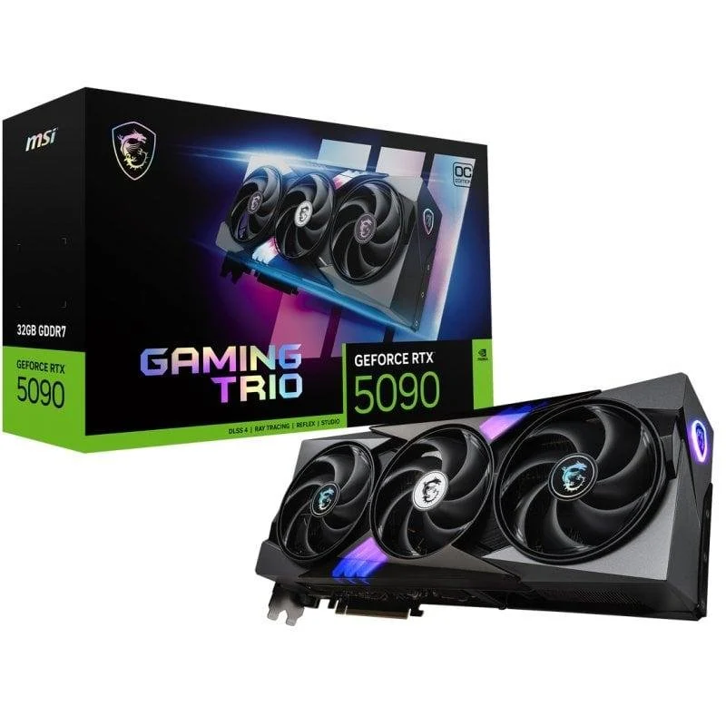 Detalle de MSI GeForce RTX 5090 GAMING TRIO OC 32GB GDDR7 Reflex 2 RTX AI DLSS4