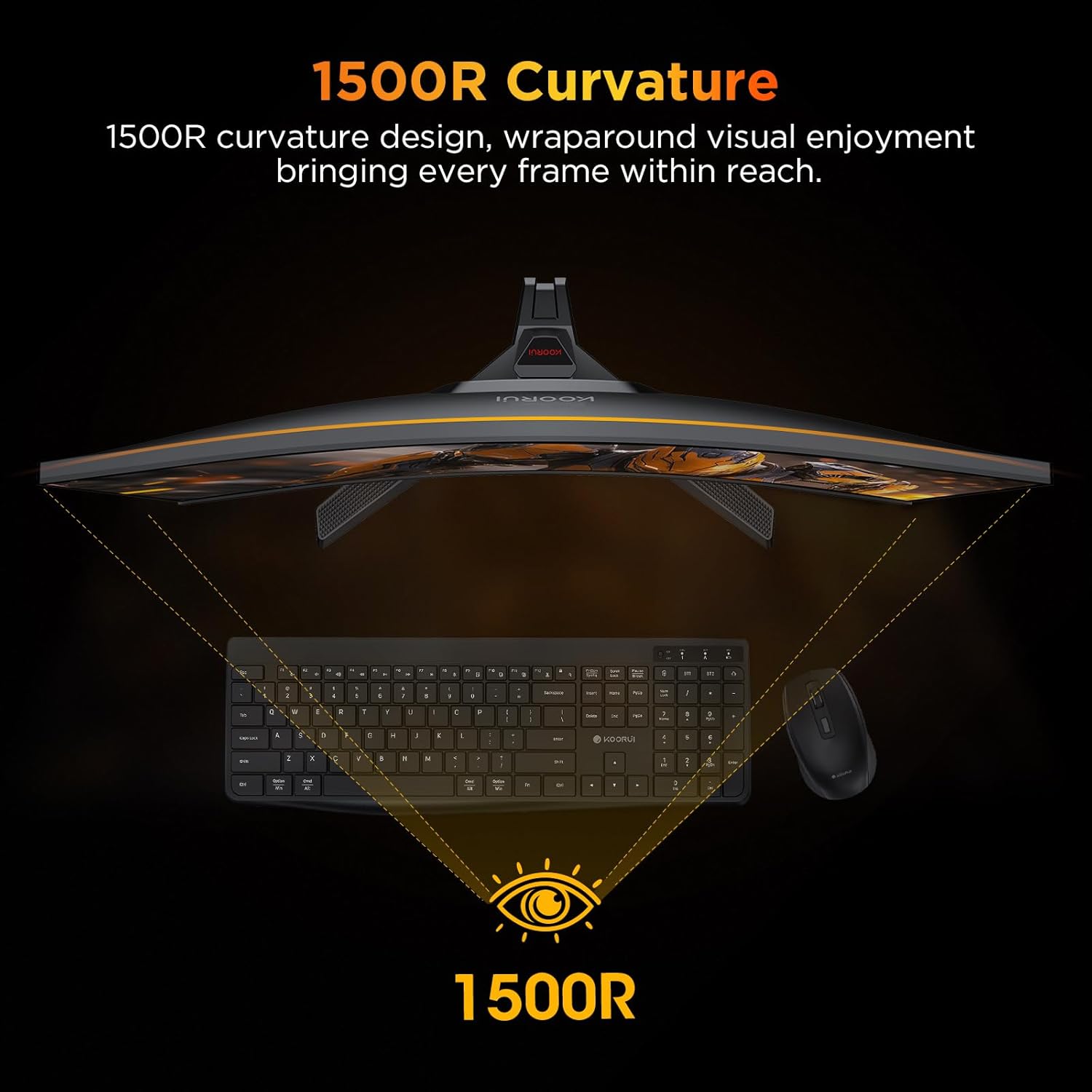 Thumbnail 2 de KOORUI G2511XC 25-Inch Curved Gaming Monitor (240Hz FHD, 1500R, 1ms MPRT)