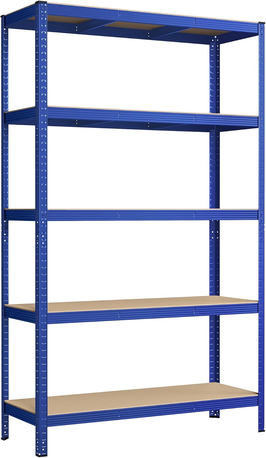 Detalle de SONGMICS GLR060Q01 rek voor zware spullen, 5 niveaus, verstelbaar en deelbaar