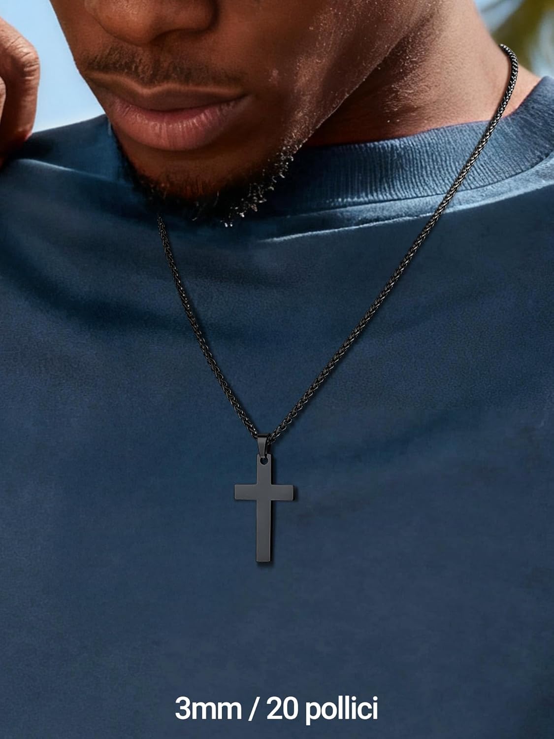 Thumbnail 3 de PROSTEEL Collana 3MM Catenina Uomo in Acciaio: stile hip hop e chic, lunghezze 46–76 cm