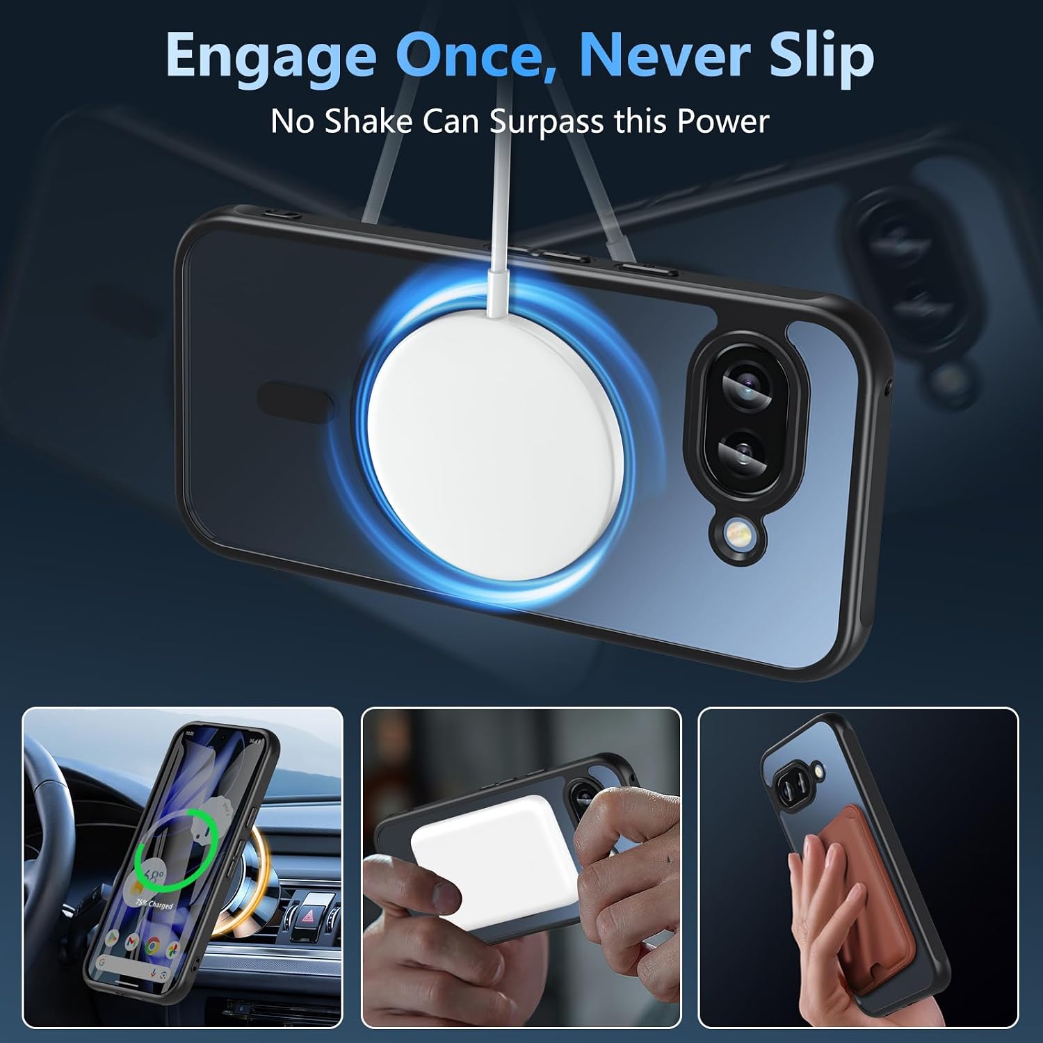 Thumbnail 3 de BESINPO Pixel 9A magnetic case with 9H glass