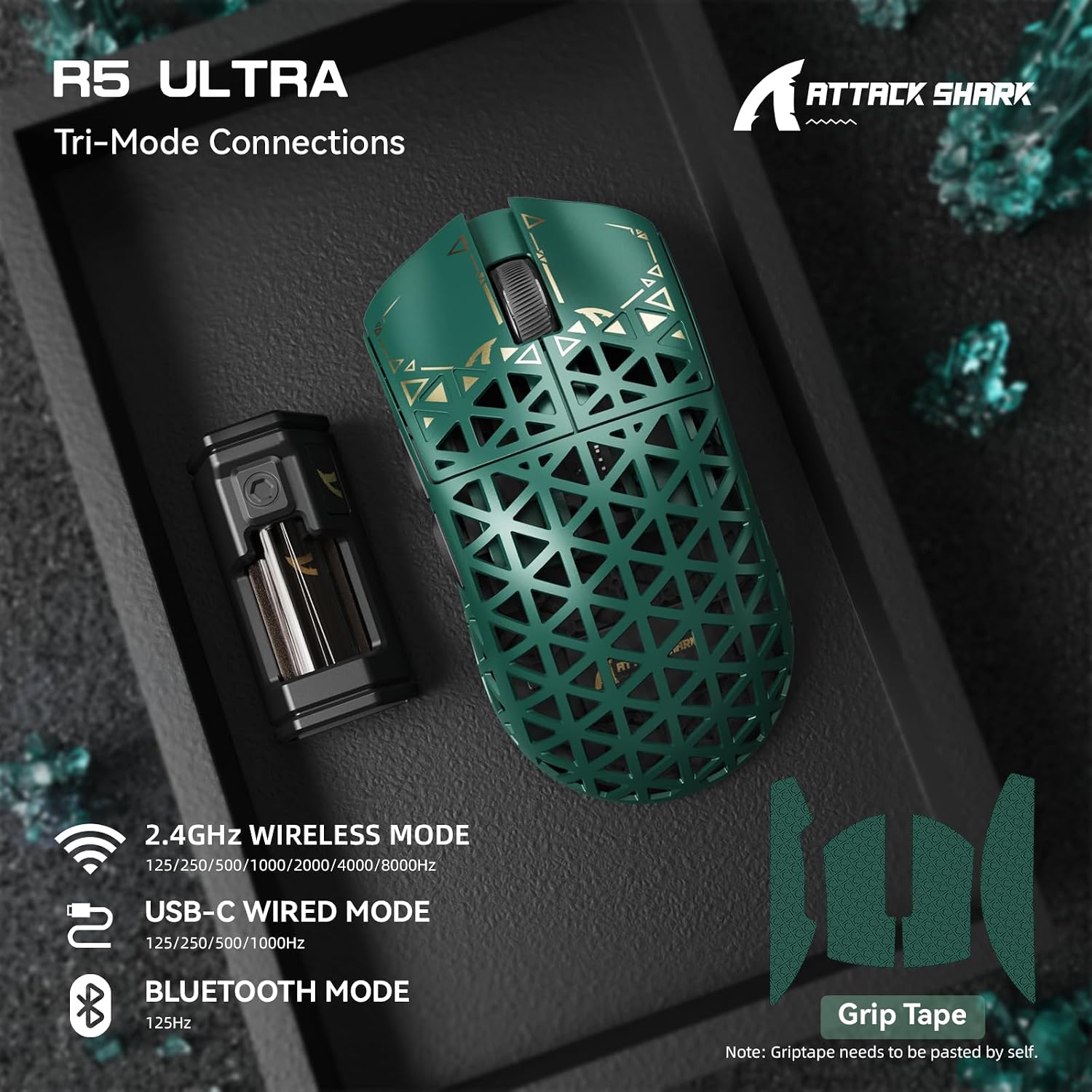 Thumbnail 1 de ATTACK SHARK R5 Ultra Gaming-Maus 39 g