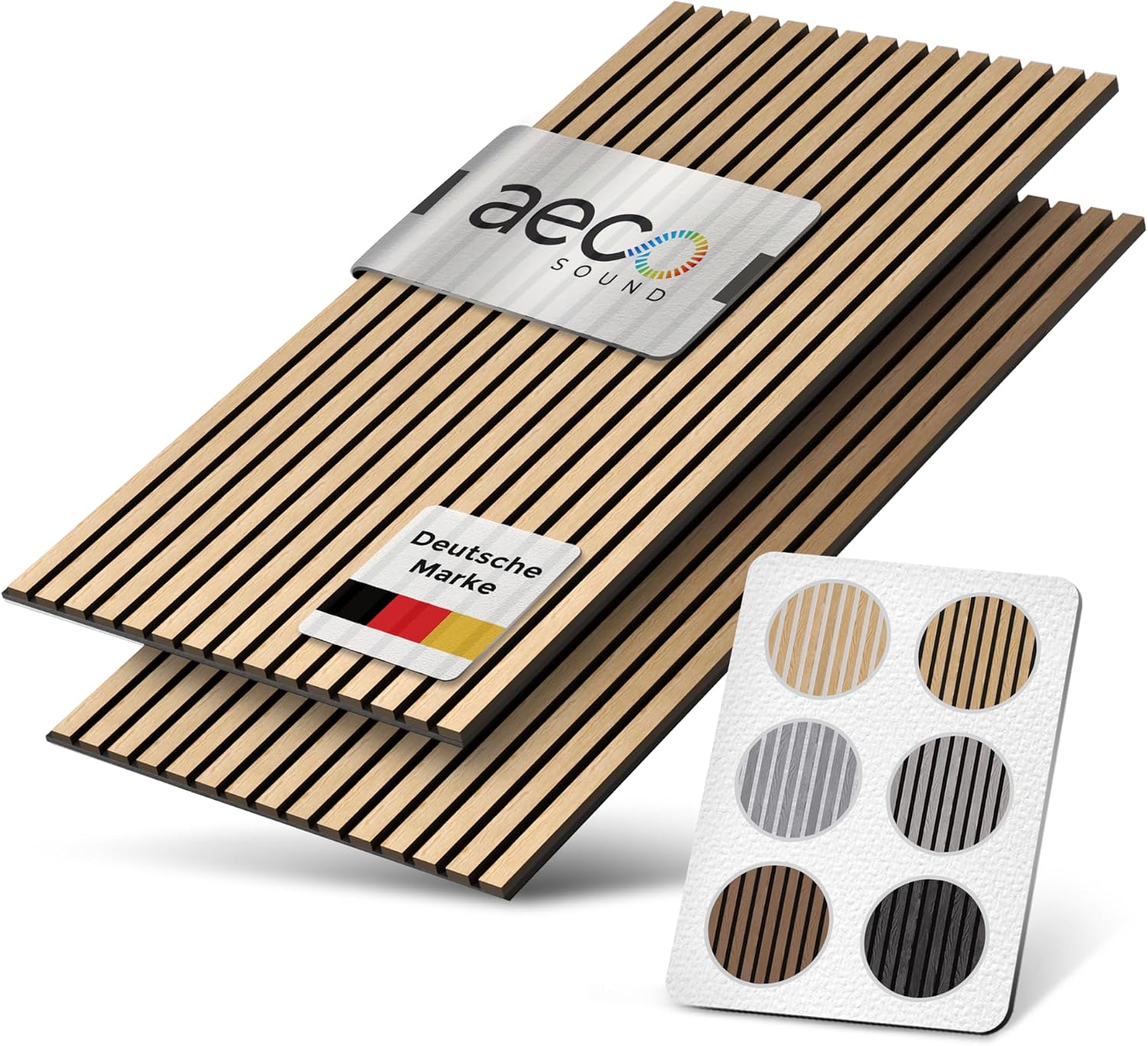 Detalle de Aeco Sound Akustikpaneele Holz 120x60cm – 2er‑Set