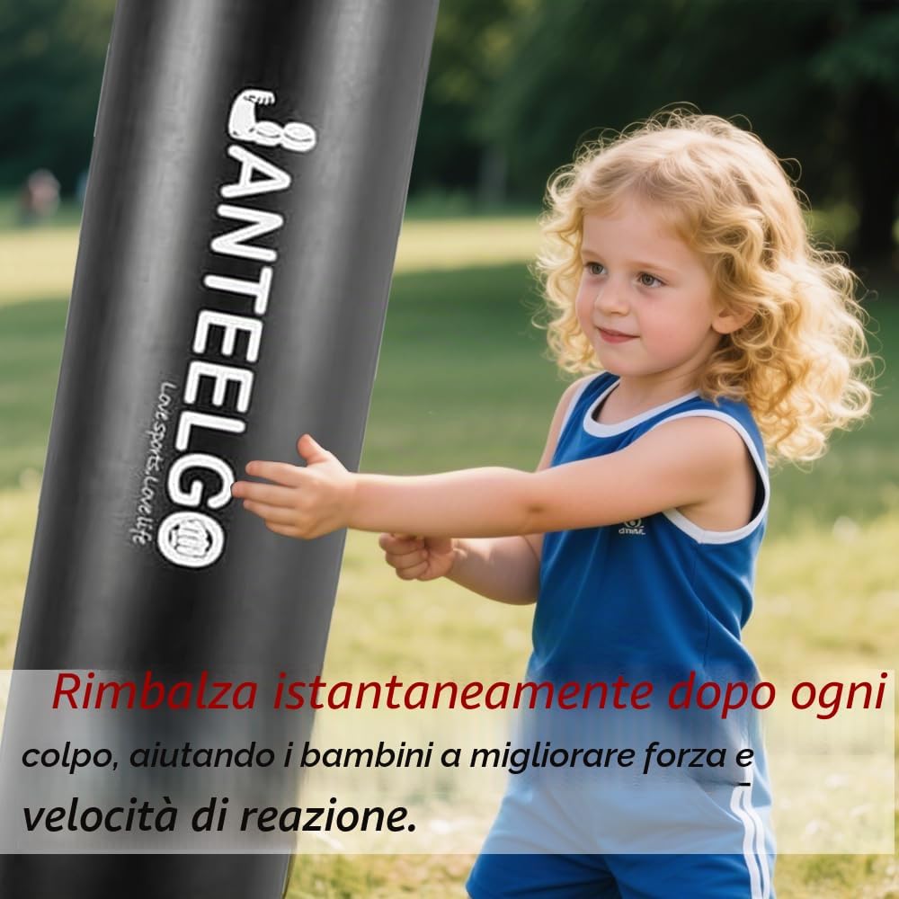Thumbnail 1 de Sacco da Boxe da Terra JanTeelGO 150 cm con Guantoni per Bambini (3–12 anni)