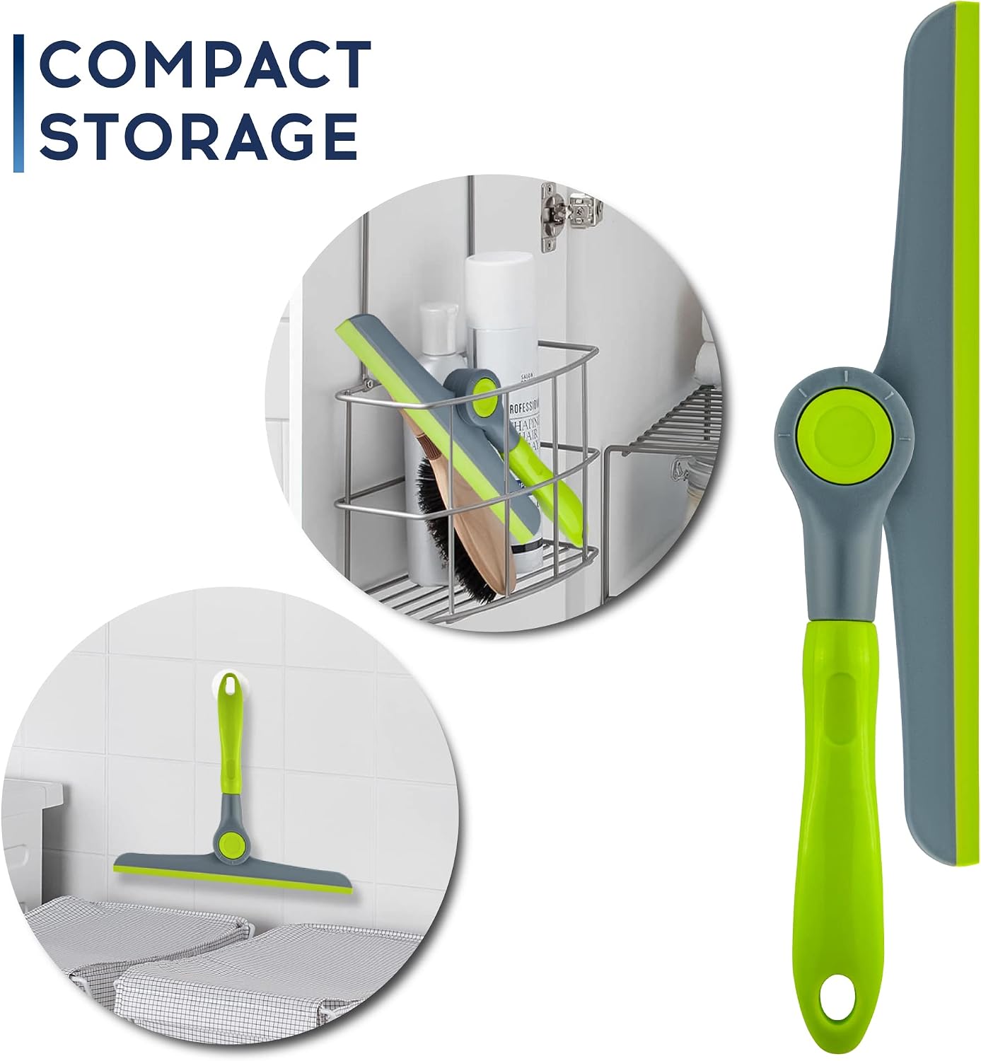 Thumbnail 2 de DSV Standard 10-Inch Heavy Duty Window Squeegee – Green/Gray, Handheld Multi-Surface Cleaning Tool