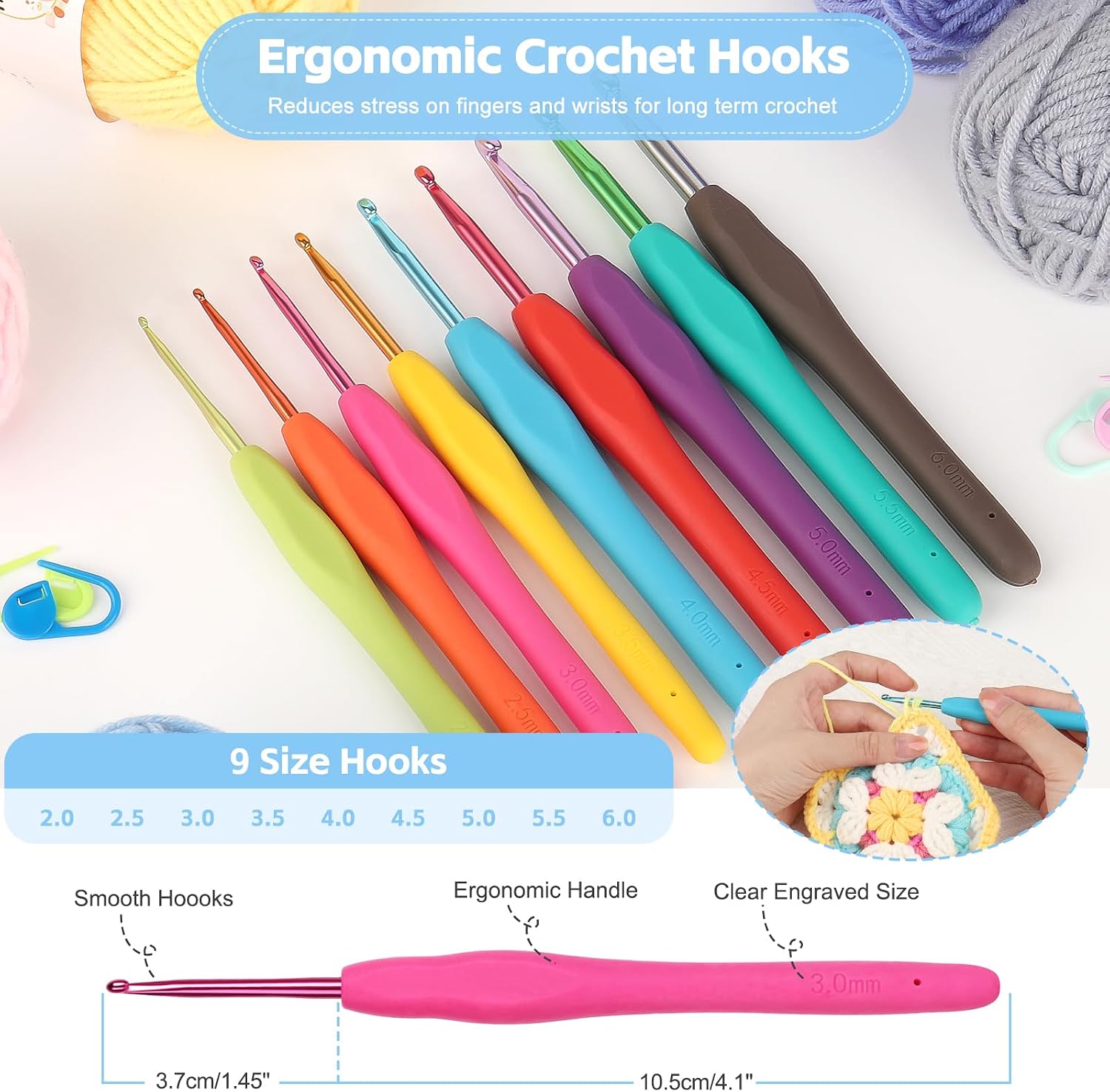 Thumbnail 3 de Reessy Crochet Kit 88 PCS for Beginners
