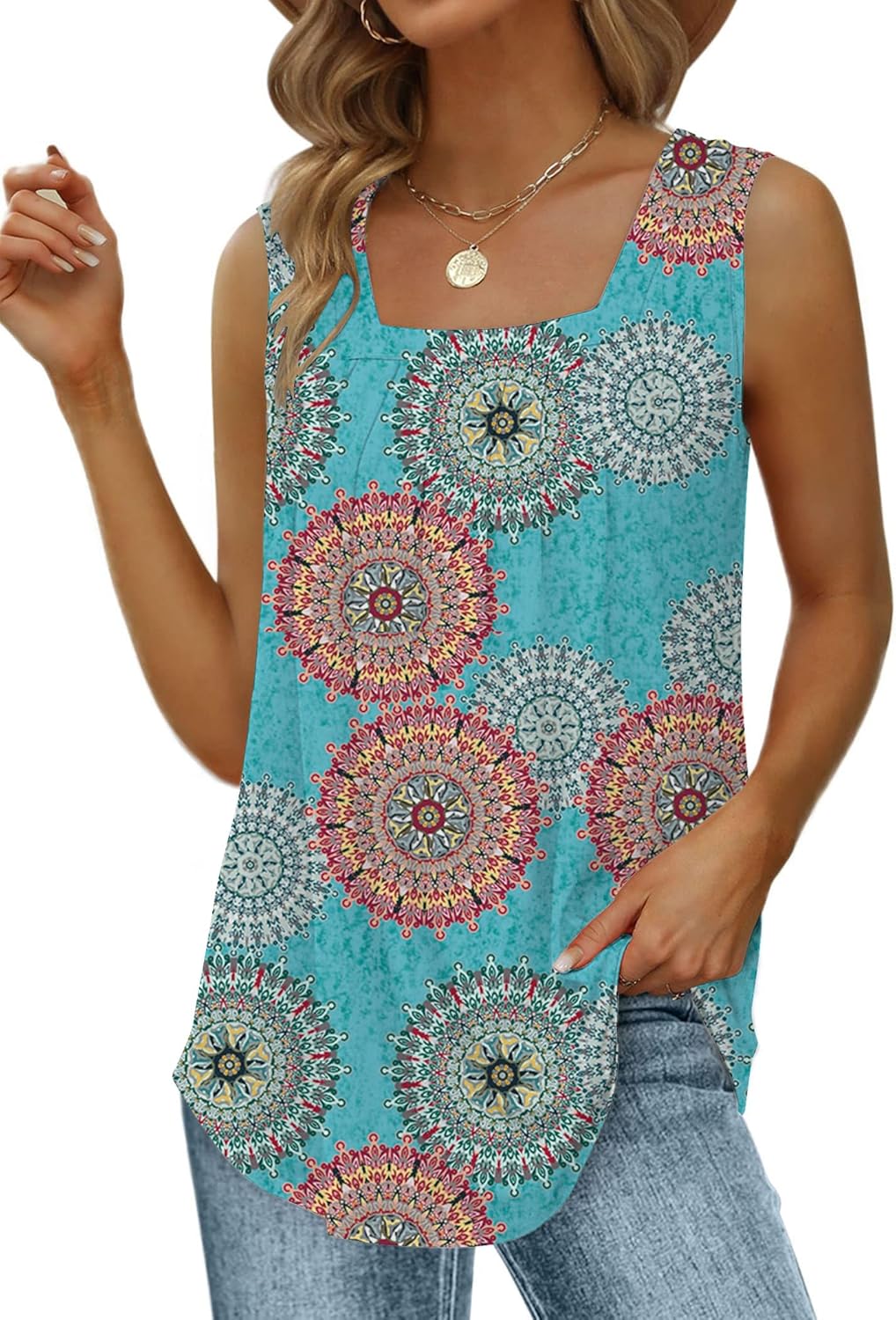 Thumbnail 5 de Cuptacc Tank Top Damen – Quadratischer Hals, Wickel-Details und lockere Passform