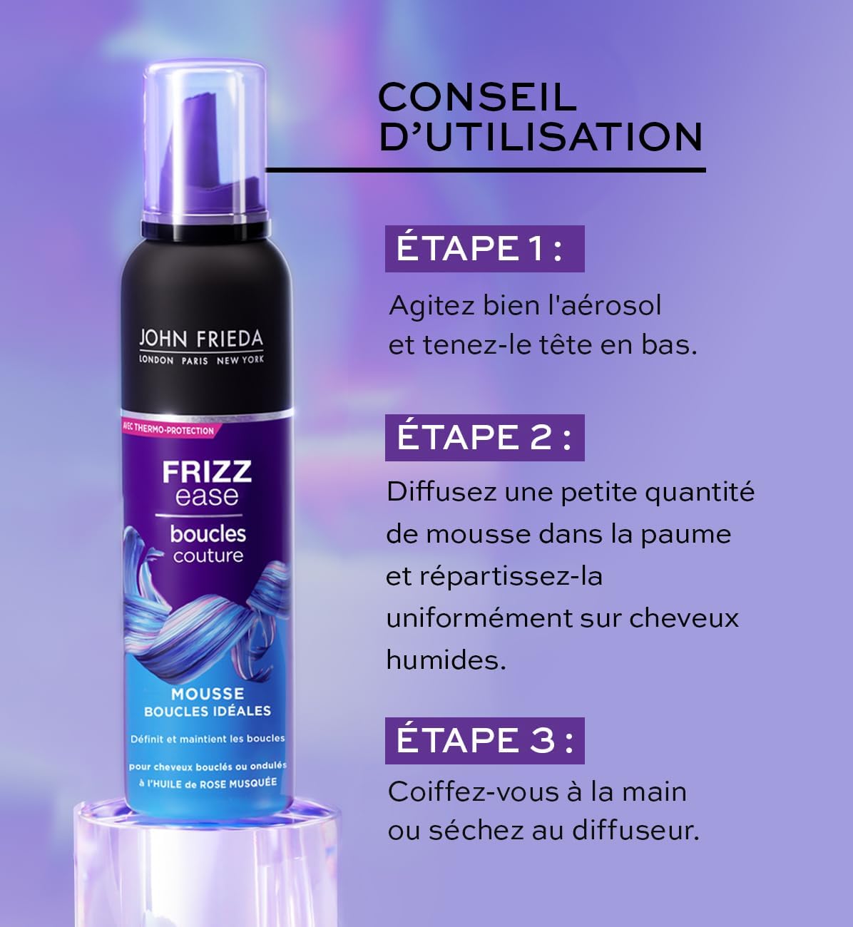 Detalle de JOHN FRIEDA Frizz Ease Mousse Boucles Idéales 200 ml