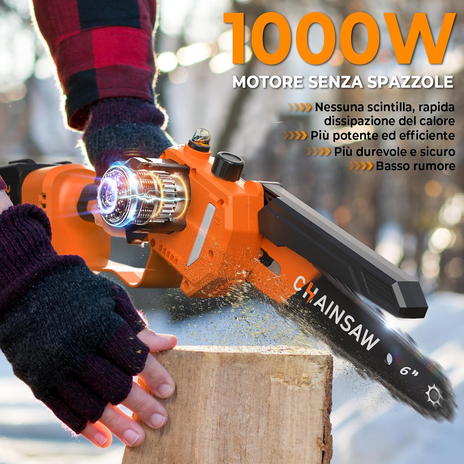 Thumbnail 1 de VIWKO Mini Motosega 6 Pollici 4000mAh