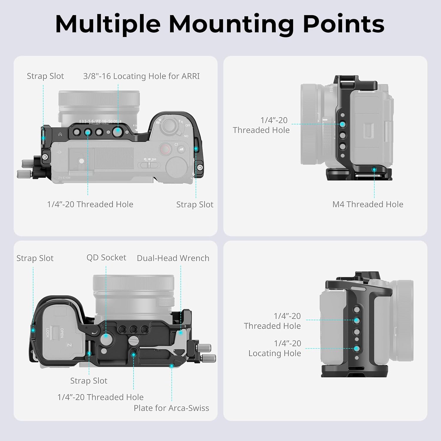 Thumbnail 2 de SMALLRIG ZV-E10 II Cage Kit pour Sony ZV-E10 II