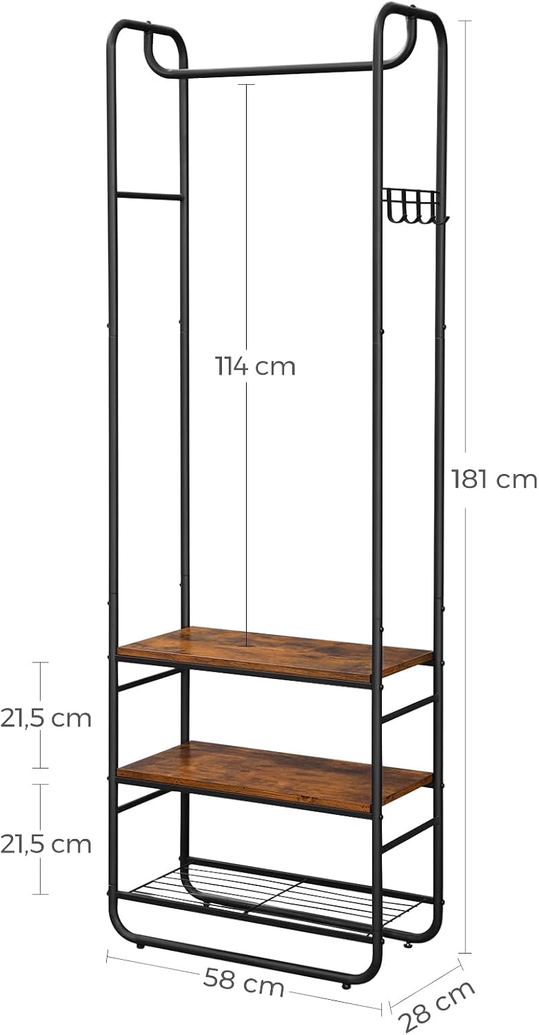 Detalle 2 de VASAGLE HSR81BX portemanteau 181 cm
