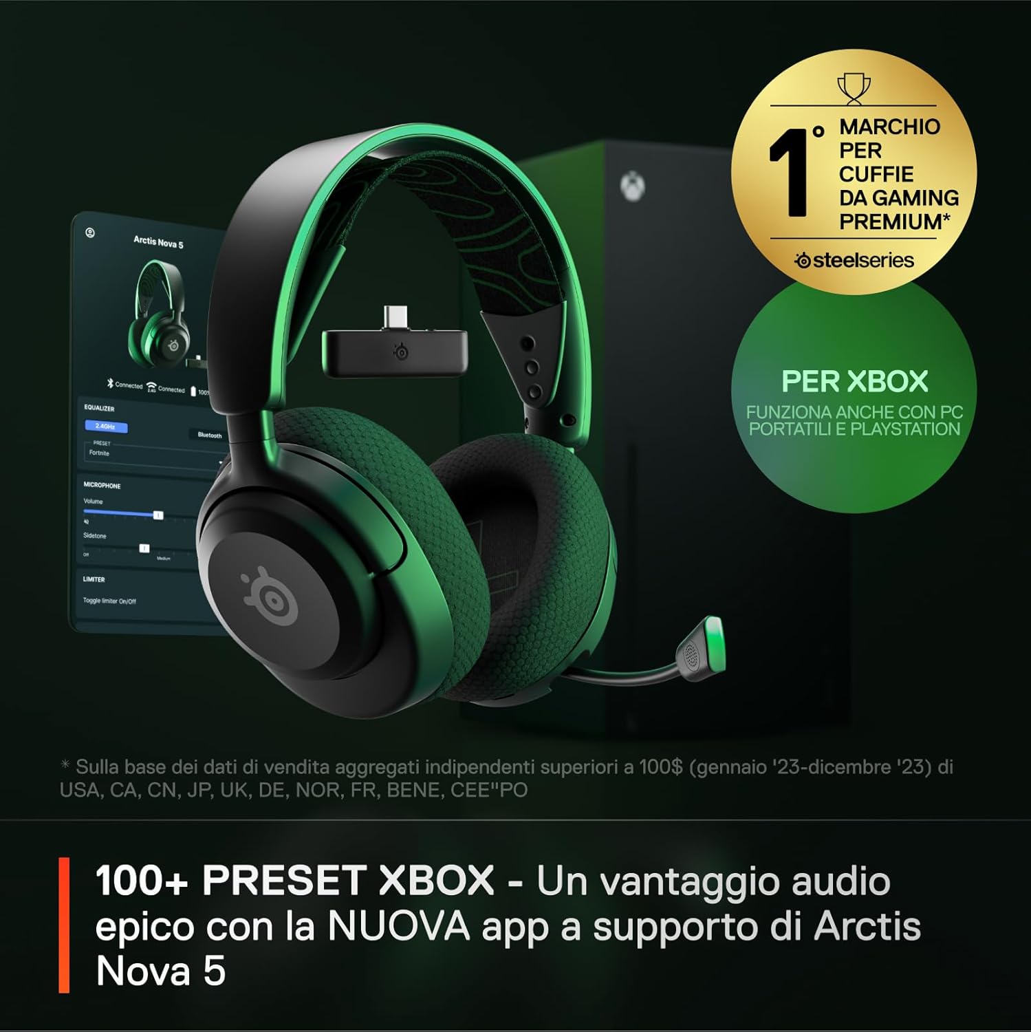 Thumbnail 1 de SteelSeries Arctis Nova 5X cuffie Xbox 60 HR