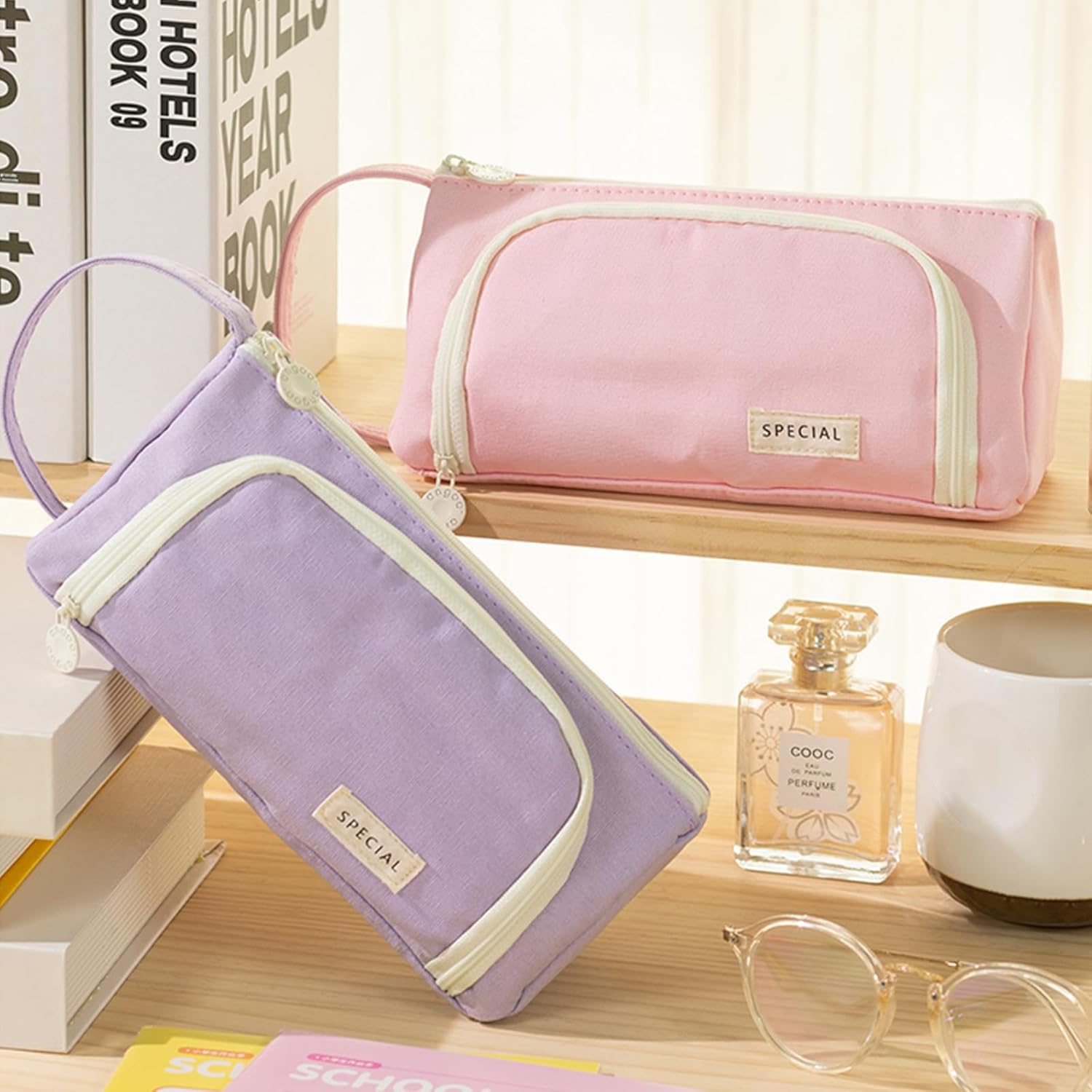 Thumbnail 4 de ONCCI Pencil Case for Girls: Large Capacity 3-Compartment Design