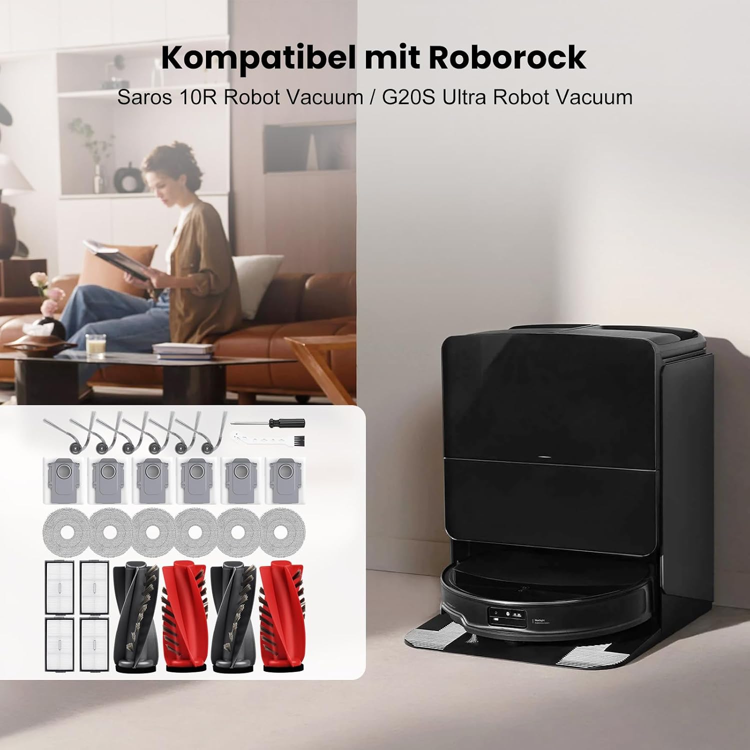 Detalle 2 de Zubehör-Set für Saugroboter 34-teilig