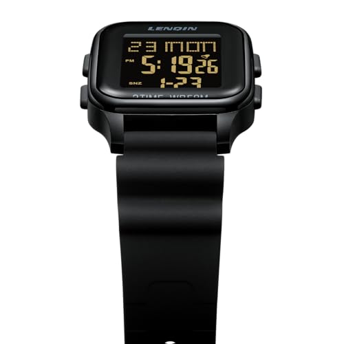 Detalle 2 de LN LENQIN Montre Homme – Montres numériques sport étanches, bracelet silicone