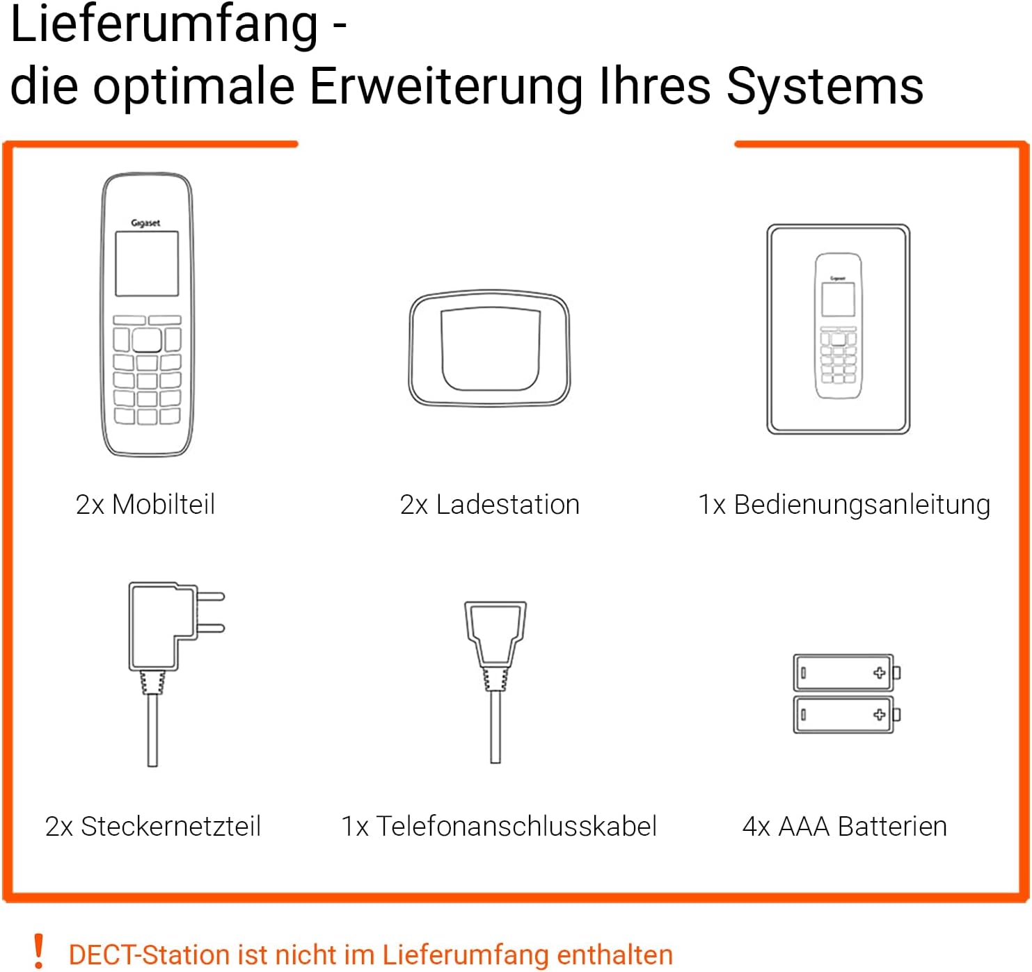 Detalle 2 de Gigaset Comfort 520HX Duo – 2 DECT-Mobilteile mit Ladeschale (ohne Basis), titan-schwarz