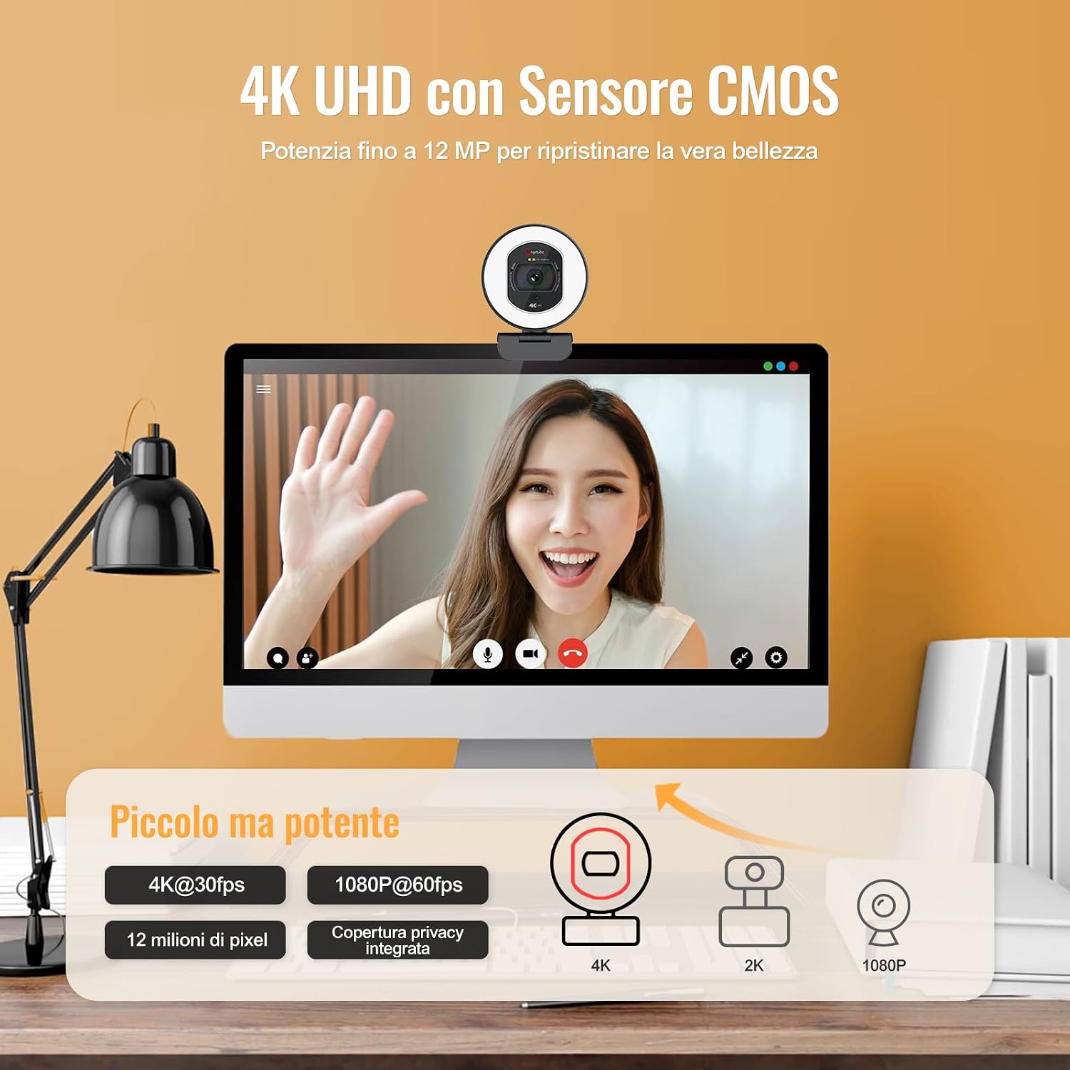 Detalle de Angetube 4K Webcam streaming 4K TOF