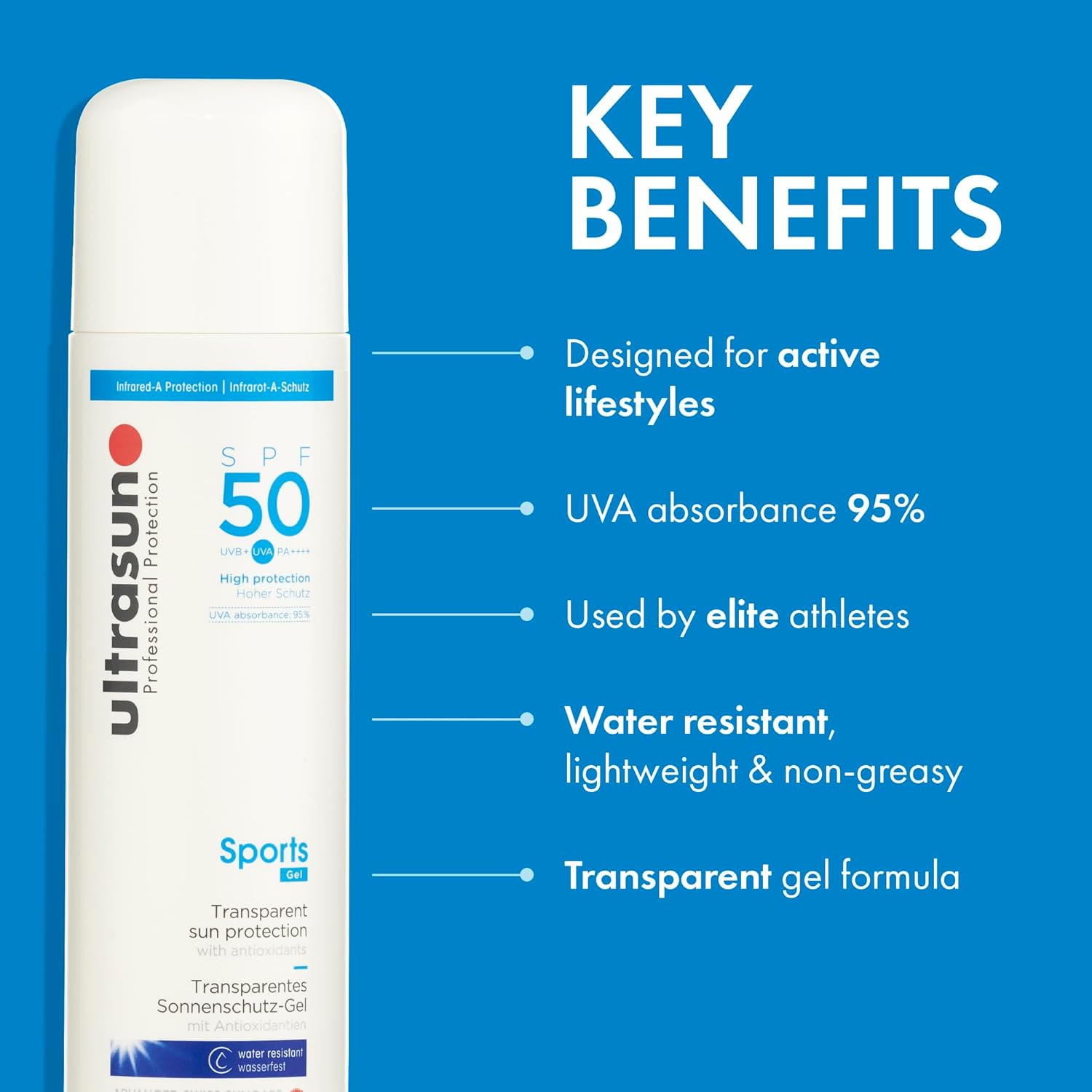 Detalle 2 de Ultrasun Sports Spray SPF 50, 150ml for sensitive skin