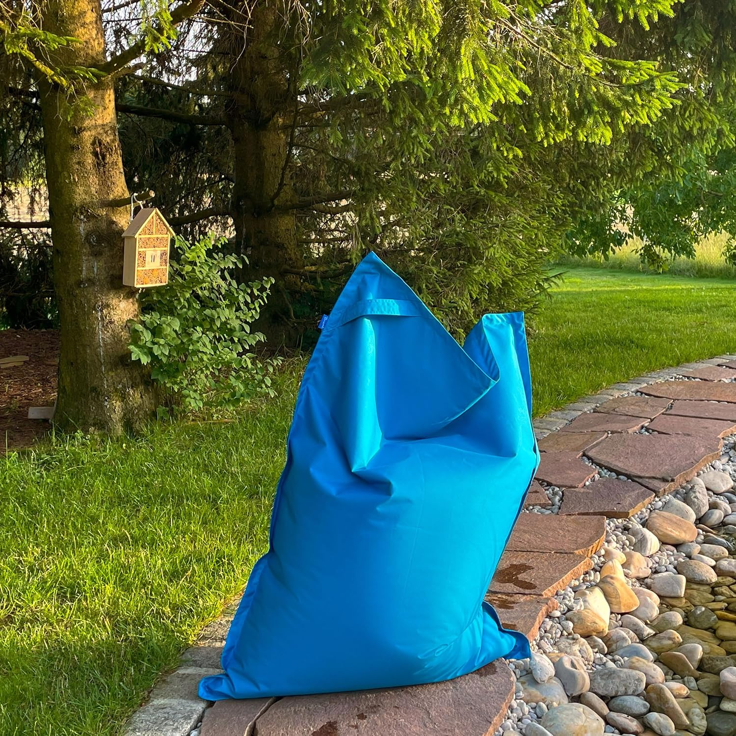 Detalle 2 de Bruni Caree Kids Children's Bean Bag, Blue, 140 x 100 cm with Inner Cover