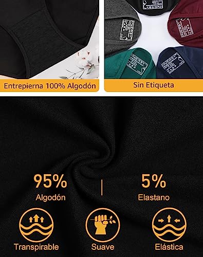 Thumbnail 5 de INNERSY Bragas Mujer Algodón Culotte Pack 6
