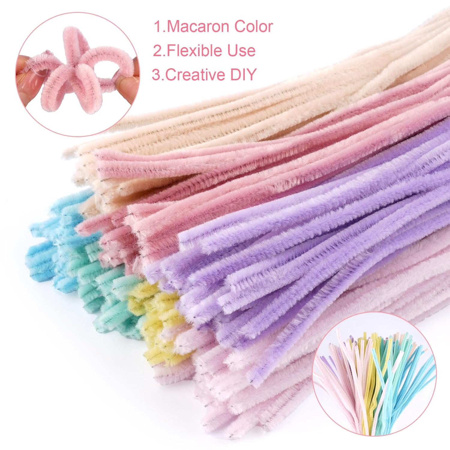 Thumbnail 1 de 200 Stück Pfeifenputzer 30 cm 🎨