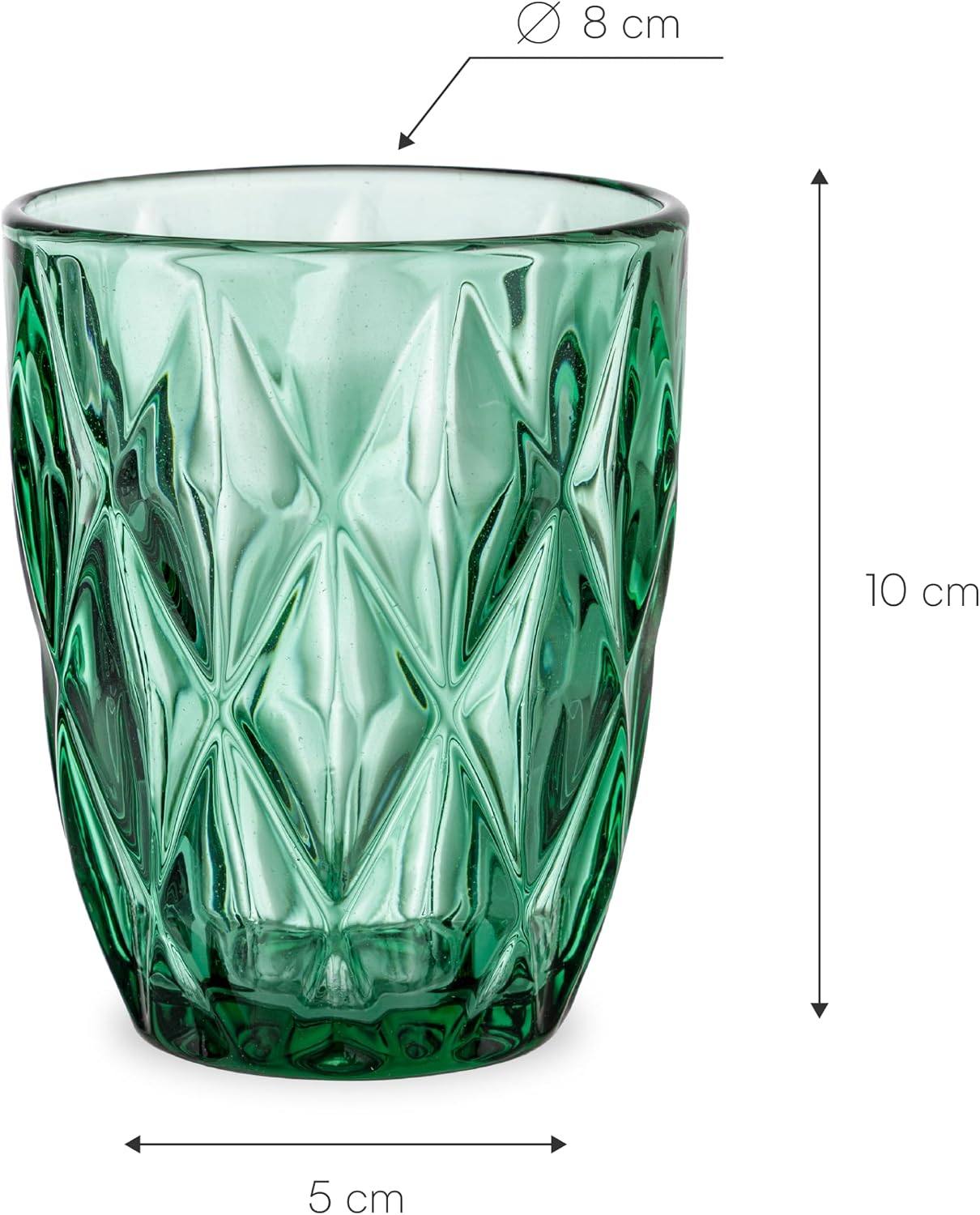 Detalle de Baroni Home Diamante 28 cl, set 6 bicchieri