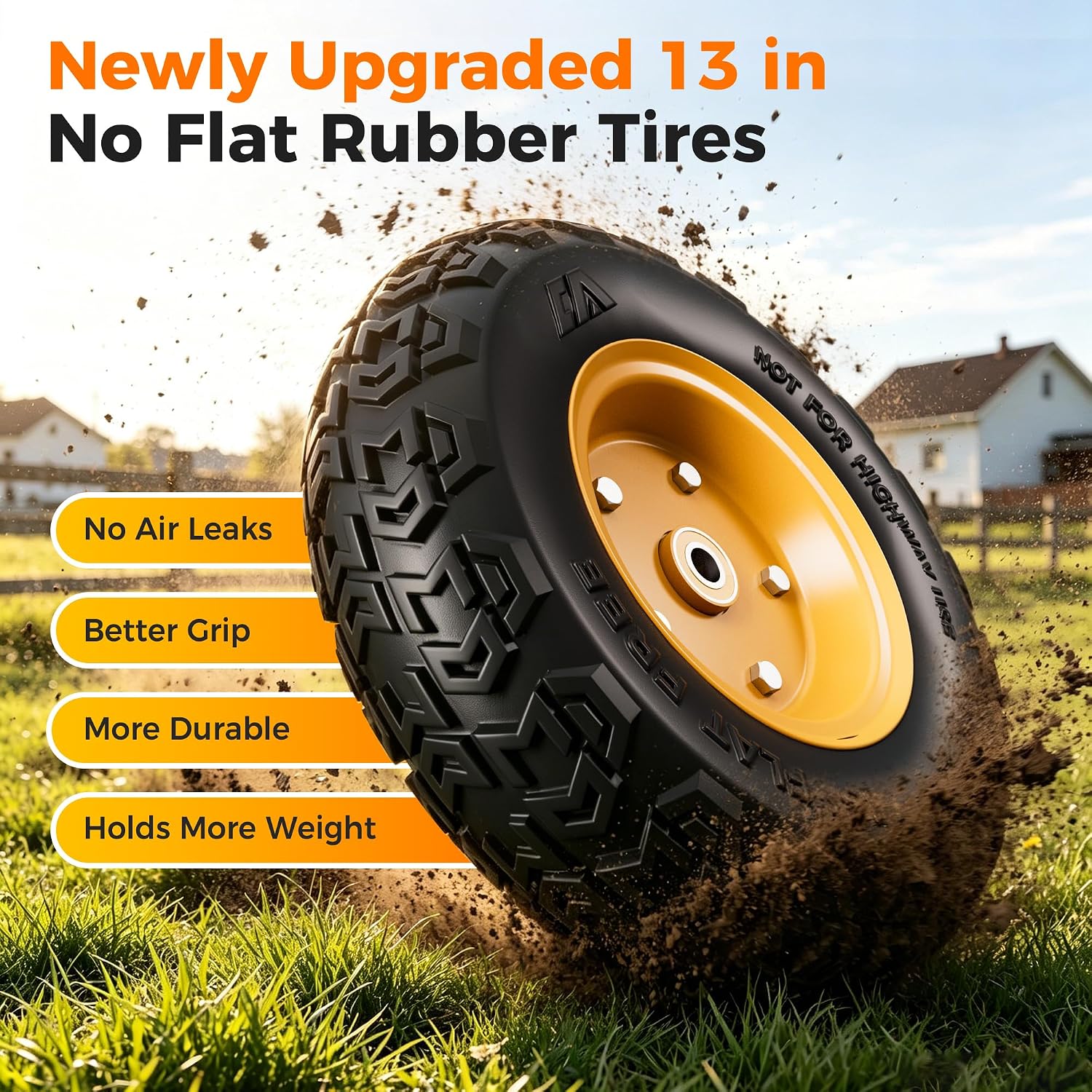 Detalle de CAMMOO Garden Cart 13-Inch Tires