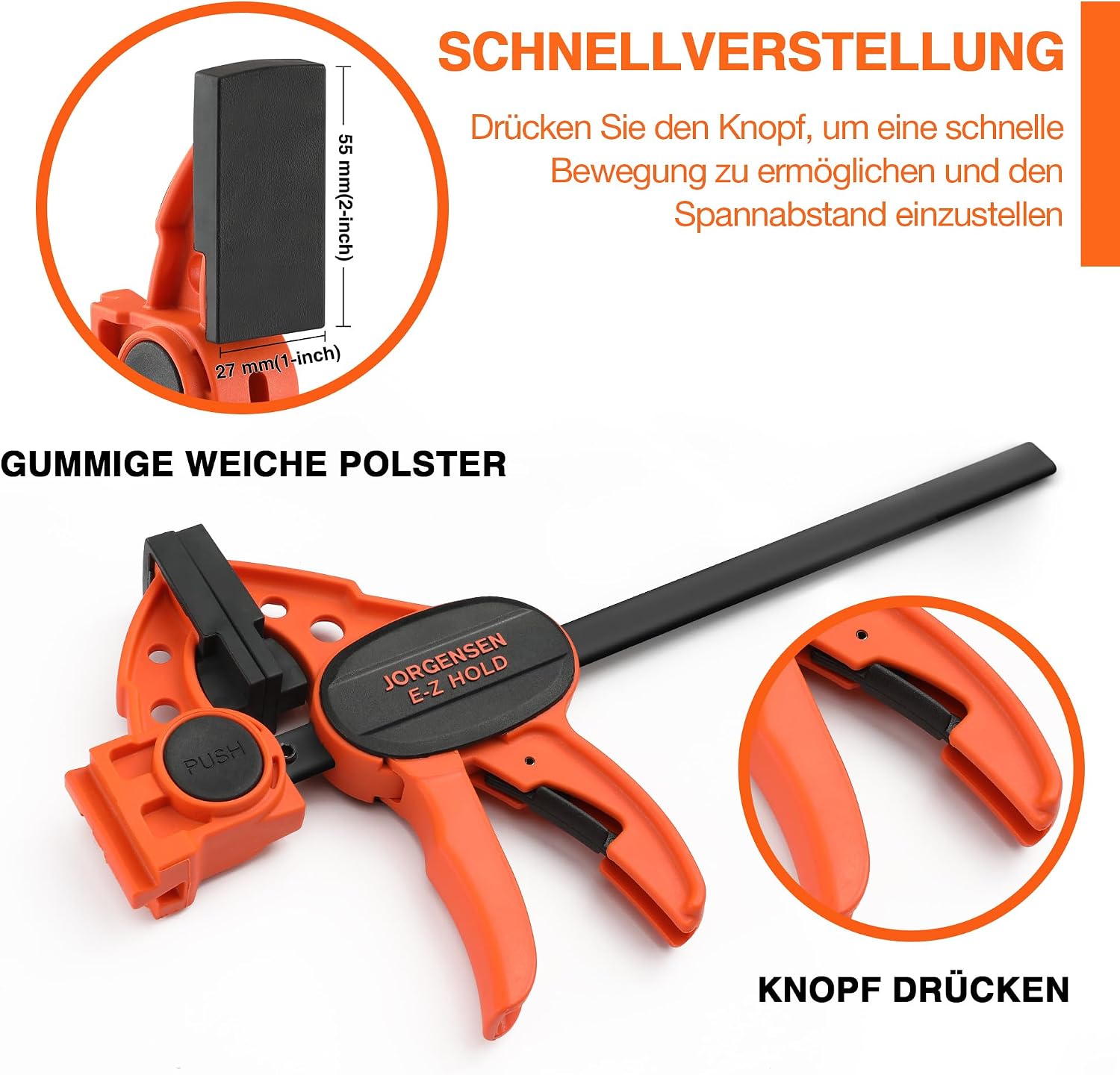 Thumbnail 4 de JORGENSEN Einhandzwingen Set 150 mm 4er-Pack