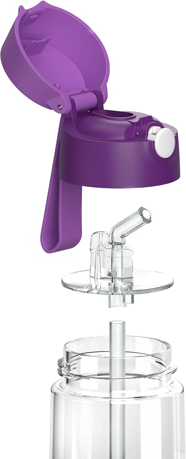 Thumbnail 4 de JARLSON Borraccia Bambini EMI 500ML – Borracce antigoccia in Tritan, cannuccia in silicone, senza BPA FTALATI, lavabile in lavastoviglie (Viola)