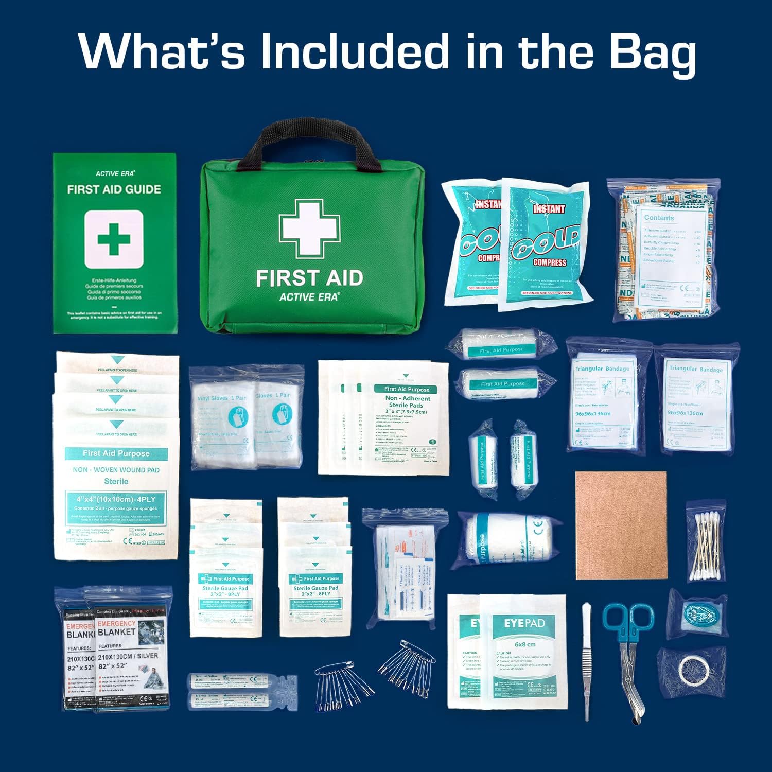 Thumbnail 2 de 220 Piece Premium First Aid Kit bag 🩹