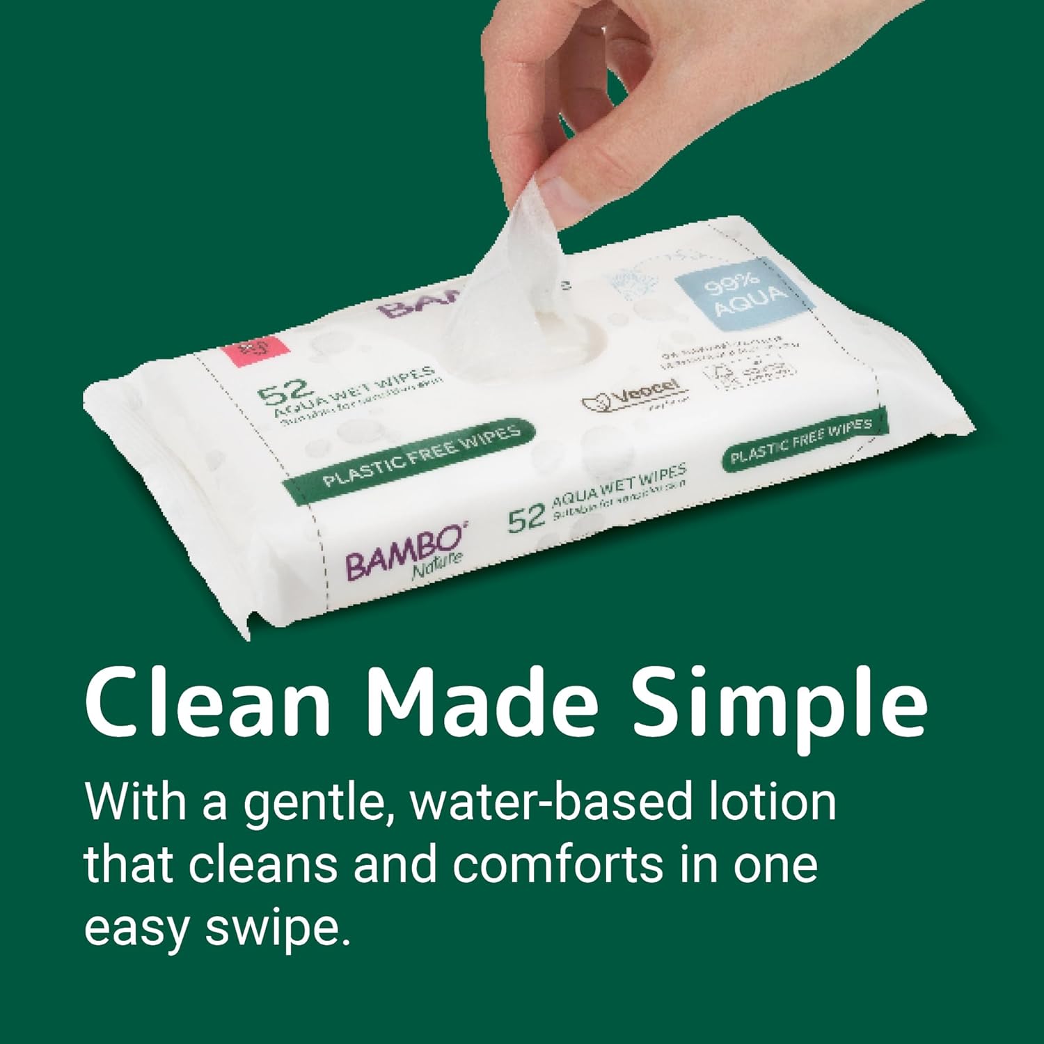 Thumbnail 3 de Bambo Nature Aqua Wet Wipes: 624 wipes in 12 packs for sensitive skin