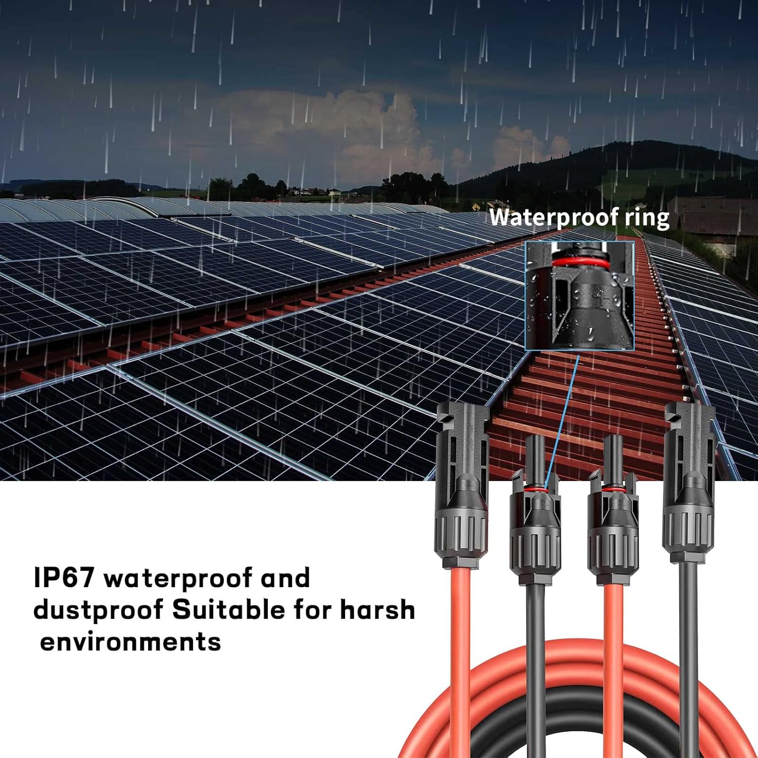 Thumbnail 1 de Gbformat Solarkabel Verlängerung 6mm², 3 Meter – IP67 Photovoltaik Kabel mit Stecker