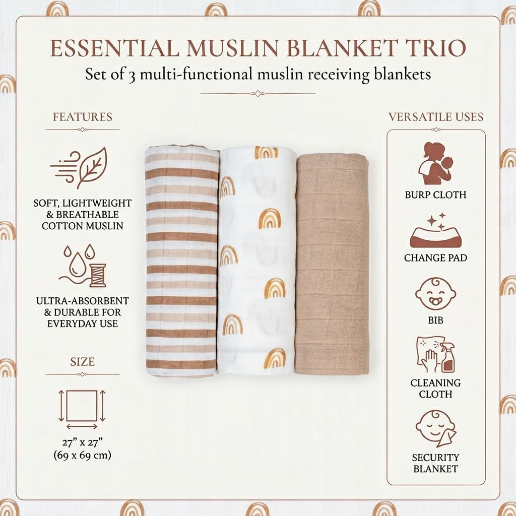 Detalle de Lulujo baby receiving blanket, 100% cotton