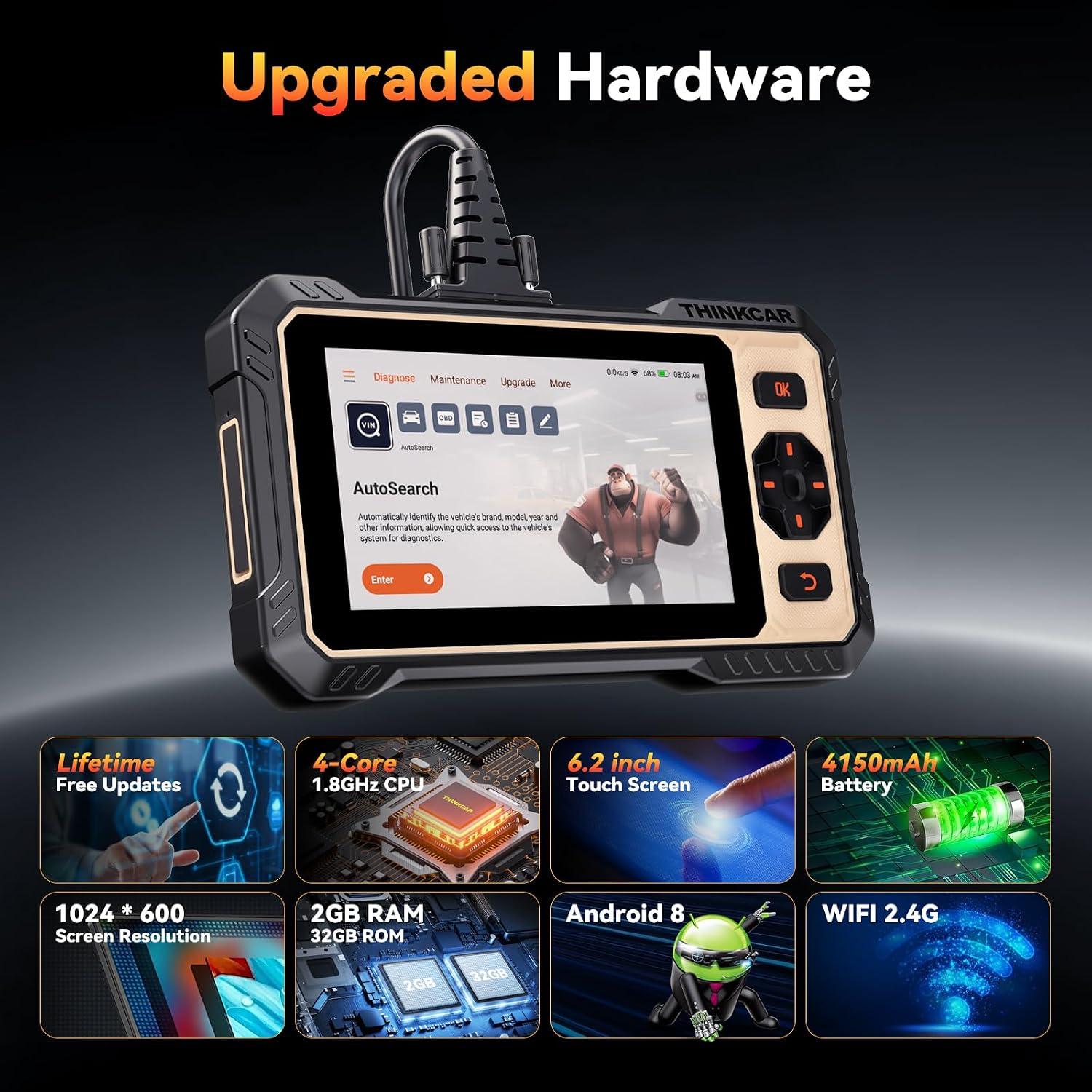 Thumbnail 6 de THINKCAR THINKSCAN 662 OBD2 Scanner with Bidirectional Tests and 12 Resets