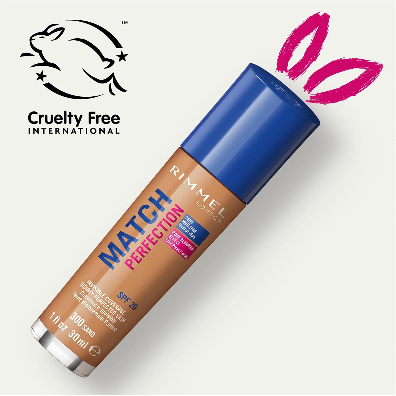 Detalle de Rimmel Match Perfection 34778804300 Foundation, 300 Sand, SPF20