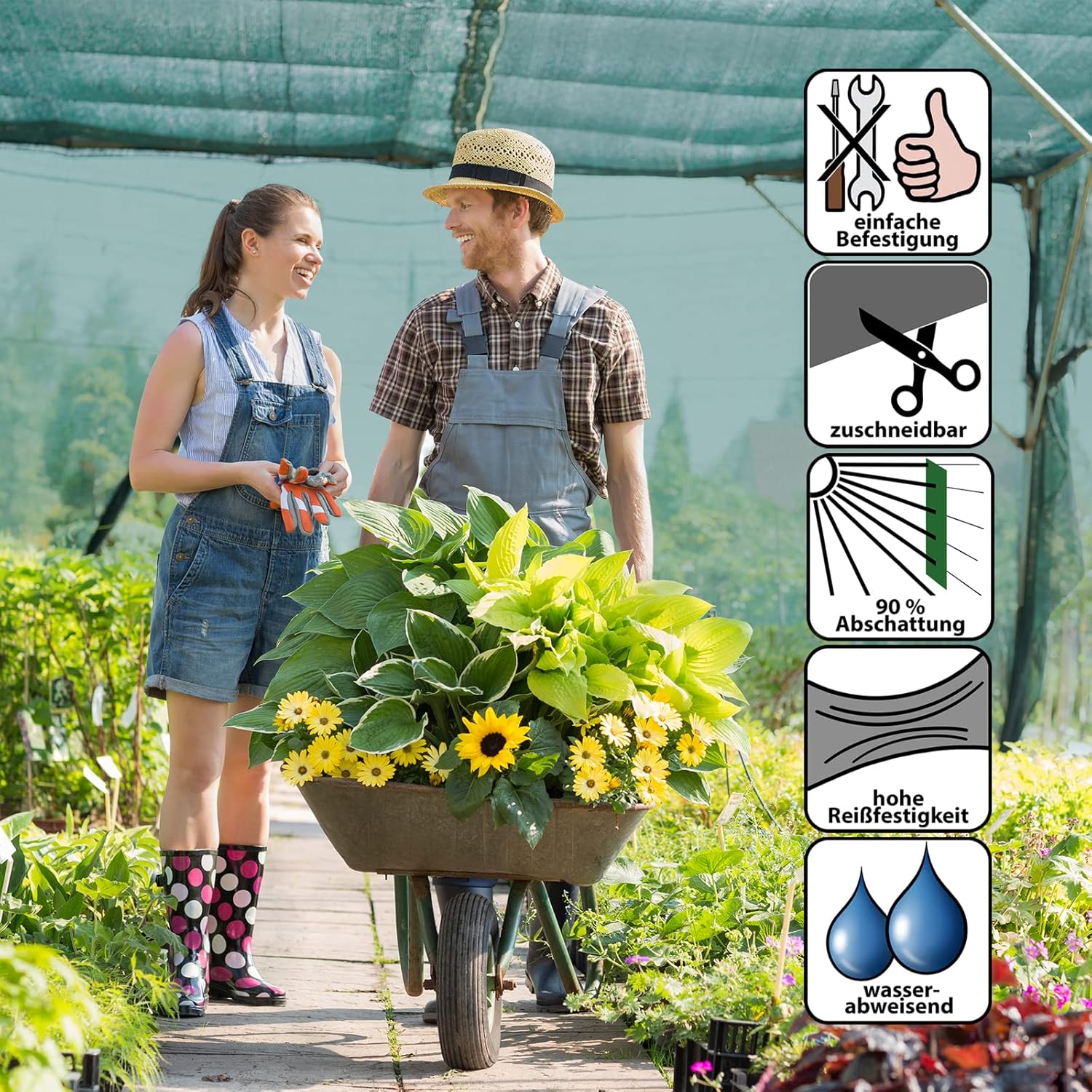 Thumbnail 5 de BB Sport Sichtschutz-Zaunblende 1 m x 5 m Grey (150 g/m²) – Schattiernetz mit UV- und reißfestem Nylonkordel