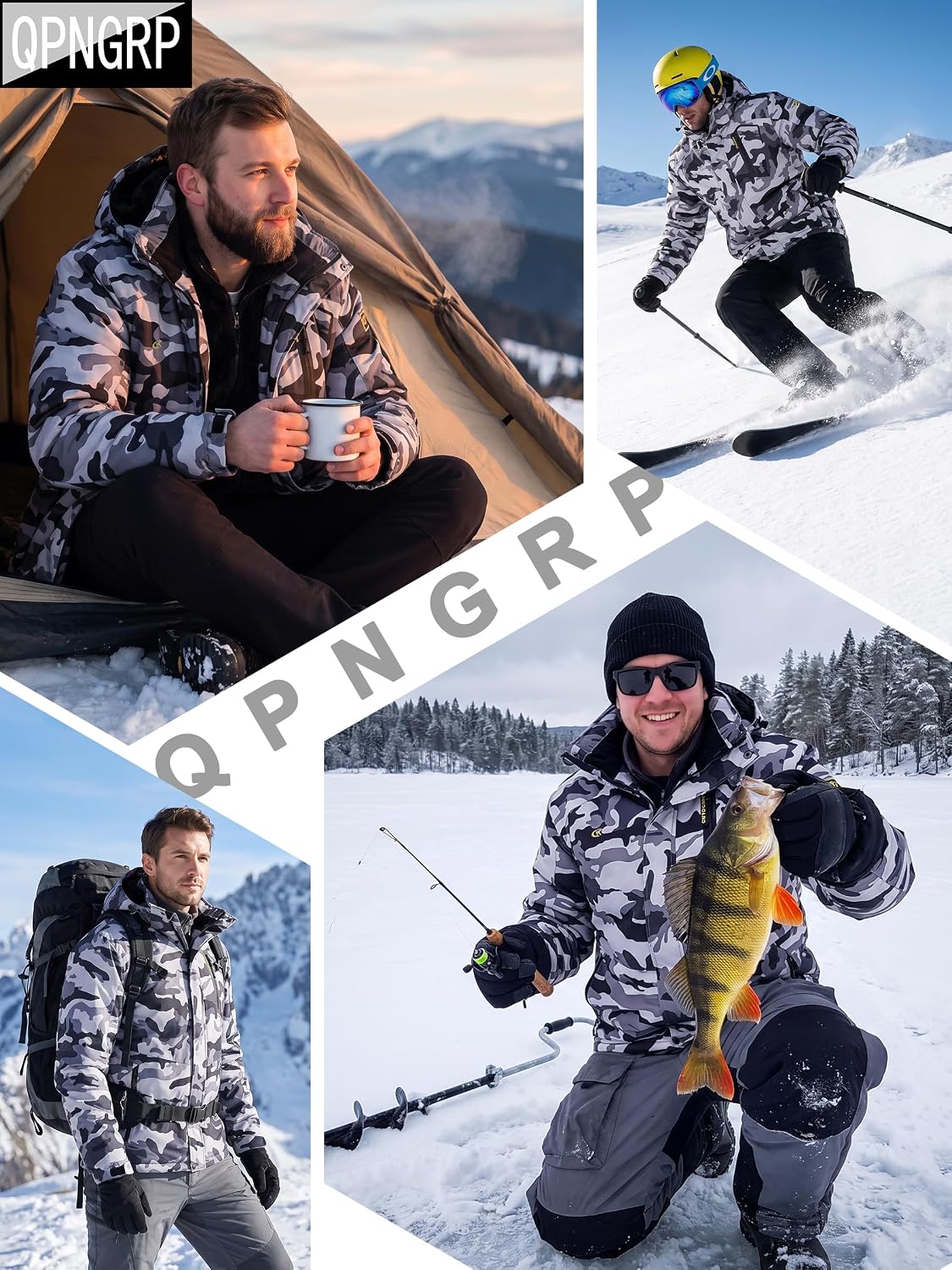 Thumbnail 5 de QPNGRP Mens Waterproof Ski Jacket