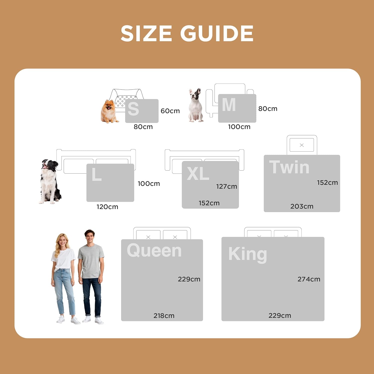 Thumbnail 4 de LE SURE wasserdichte Hundedecke (Outdoor) in Großformat 100x120 cm – Sherpa/Fleece, waschbar