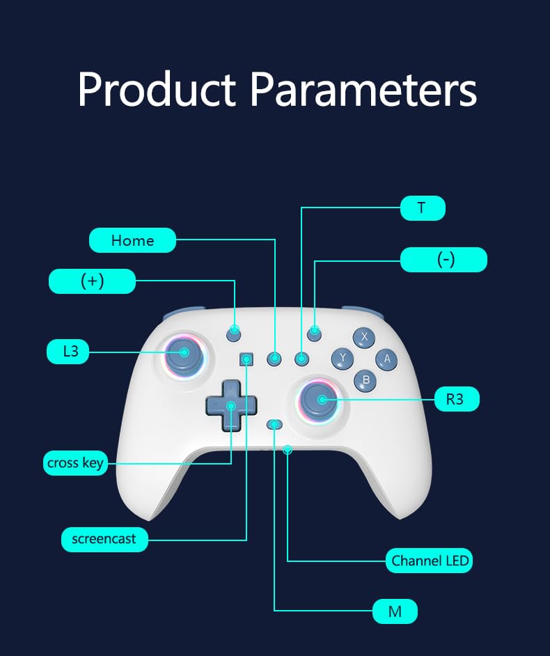 Detalle 2 de SZYUYU Switch Pro Controller 800mAh