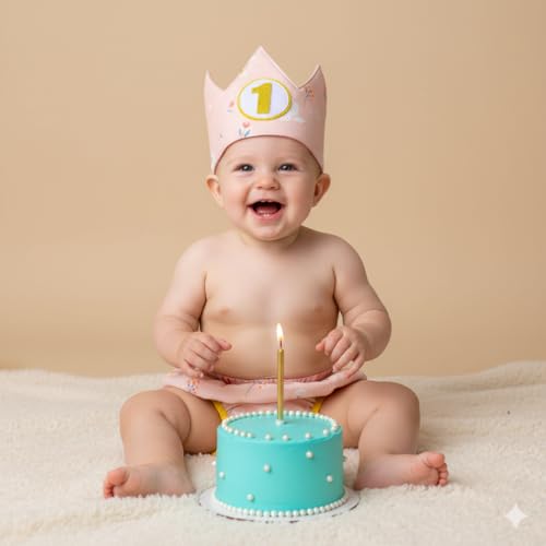 Thumbnail 7 de Conjunto Cumpleaños para Bebé de 1 Año – Corona y Cubrepañal Surikatokids (Presumida 12-18 M)