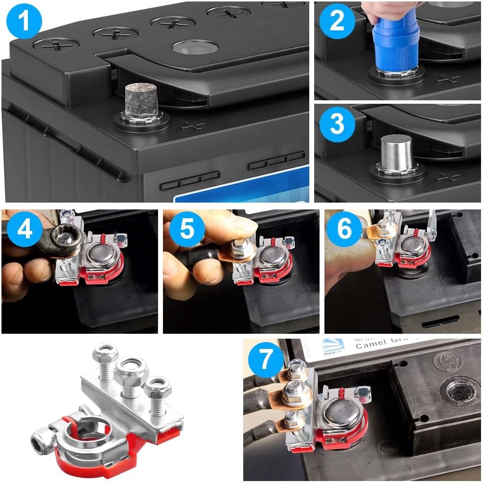 Detalle 2 de URAQT Terminali di batteria 2 pezzi M8